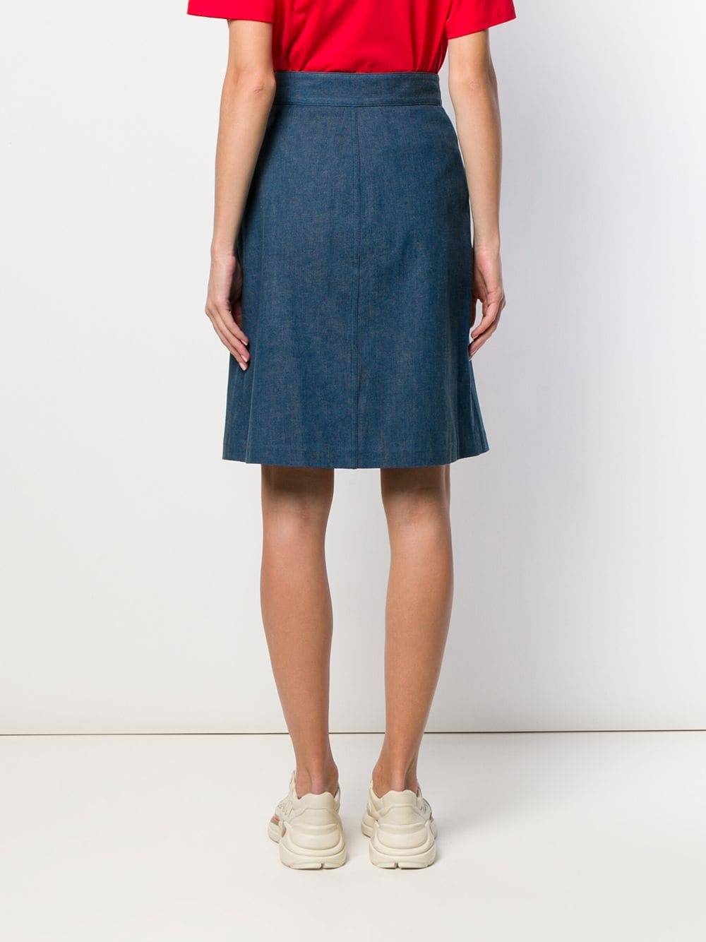 A-line denim skirt - 4