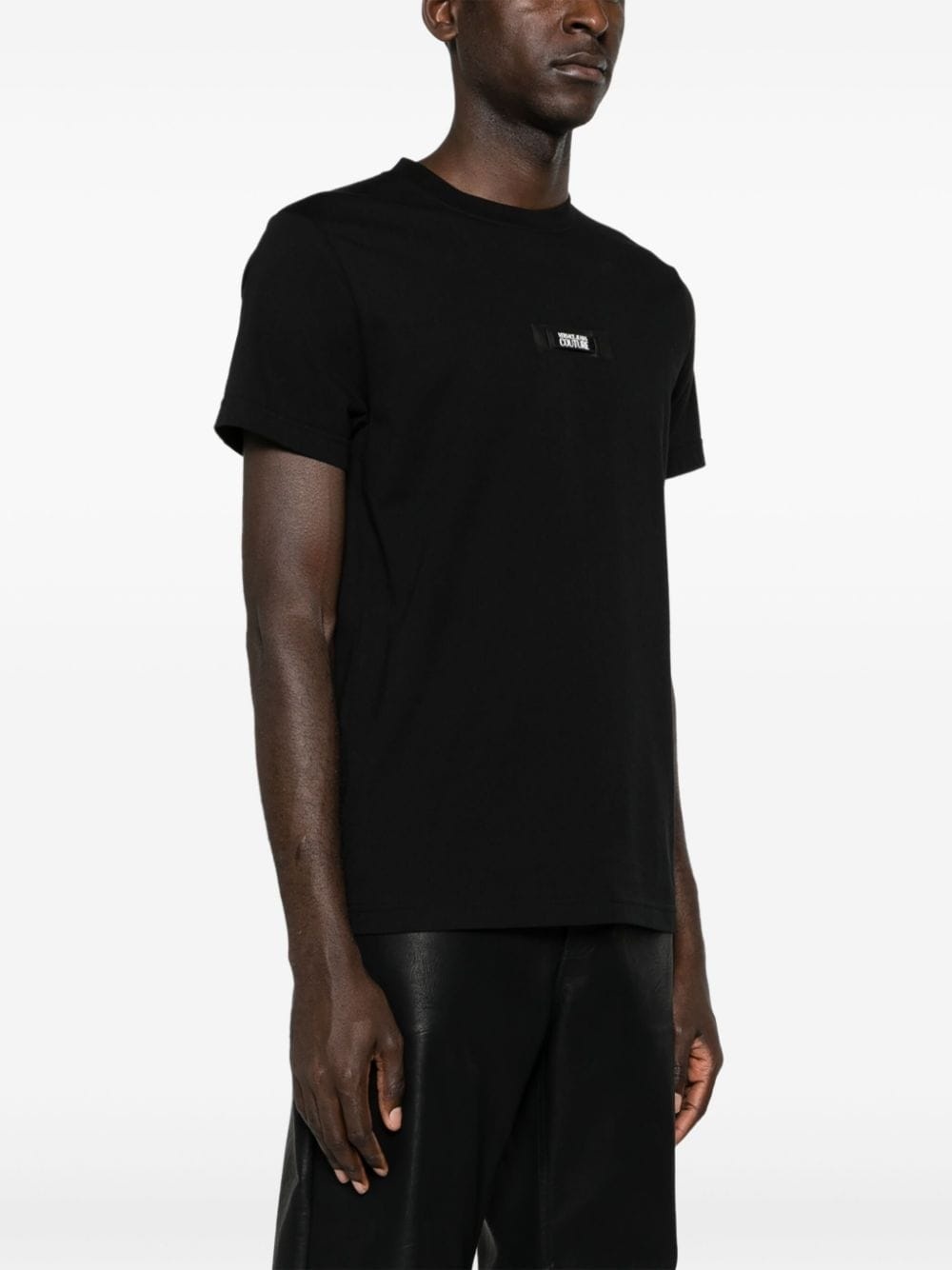 logo-patch cotton T-shirt - 3