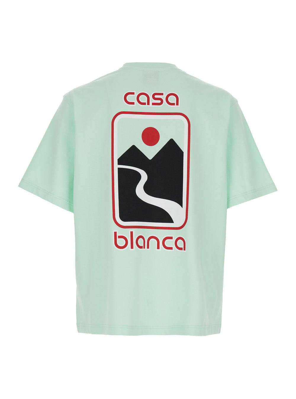 Casablanca Men Green T-Shirt With Crewneck And Logo On The Front And Maxi Logo On The Back In Cotton - 2
