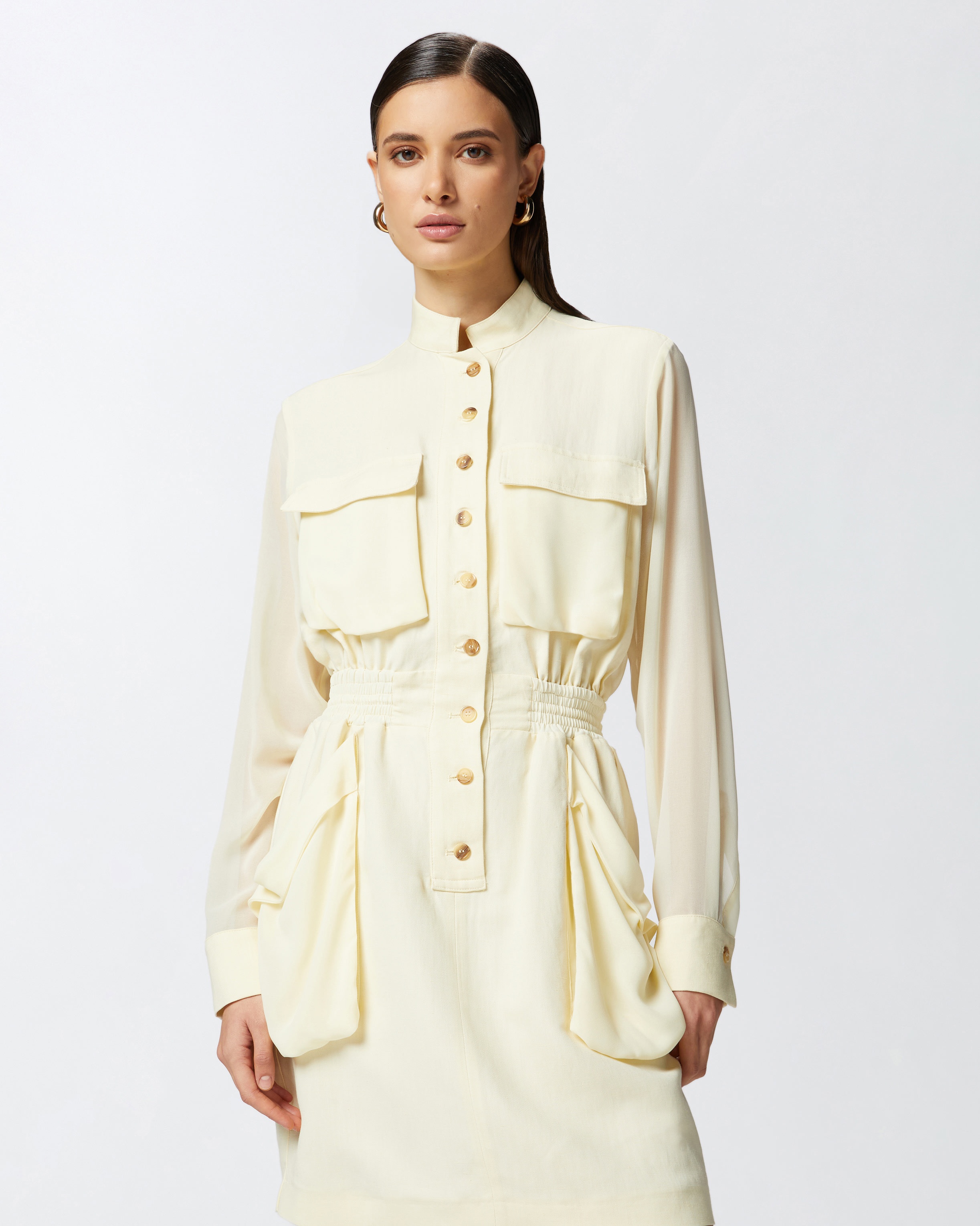 MINI SHIRT DRESS WITH POCKETS - 3