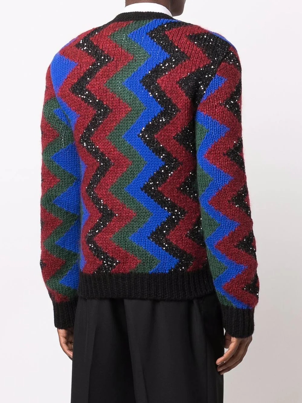 zigzag wool-blend jumper - 4