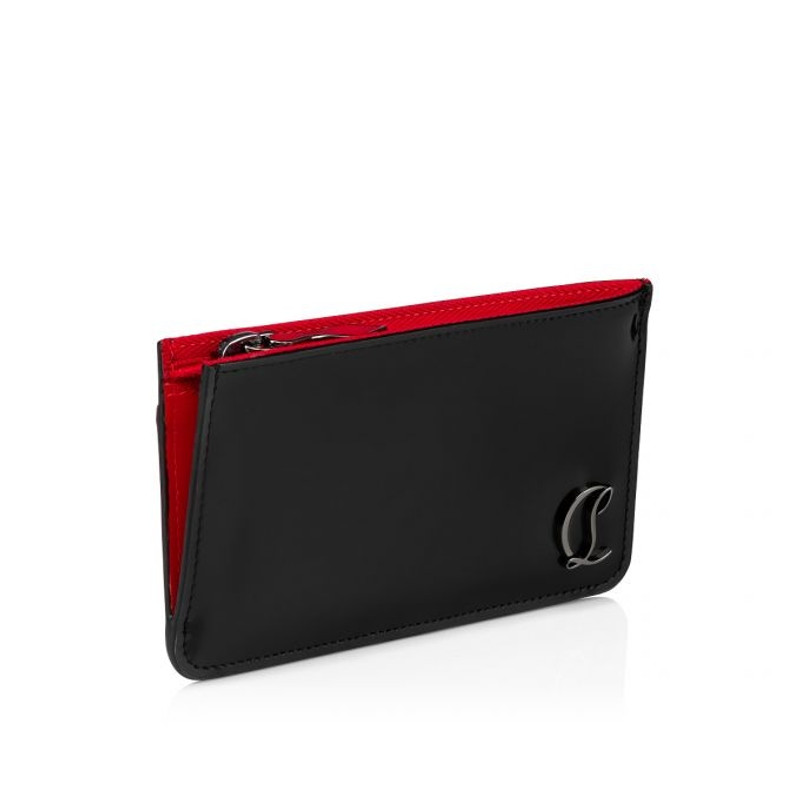 Christian Louboutin Loubi54 Card Holder BLACK/GUN METAL outlook