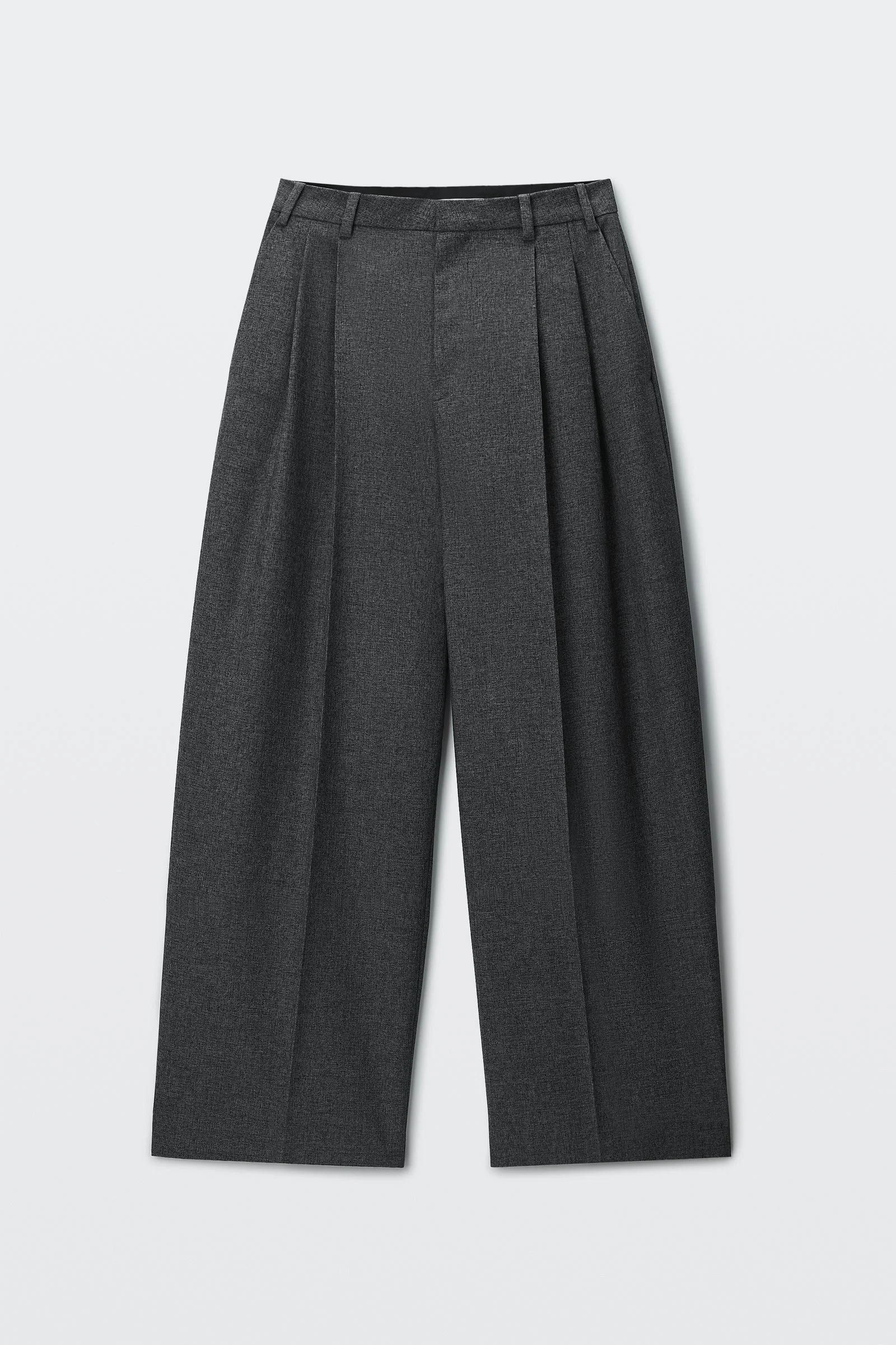 tweed mid-rise creased pant - 1