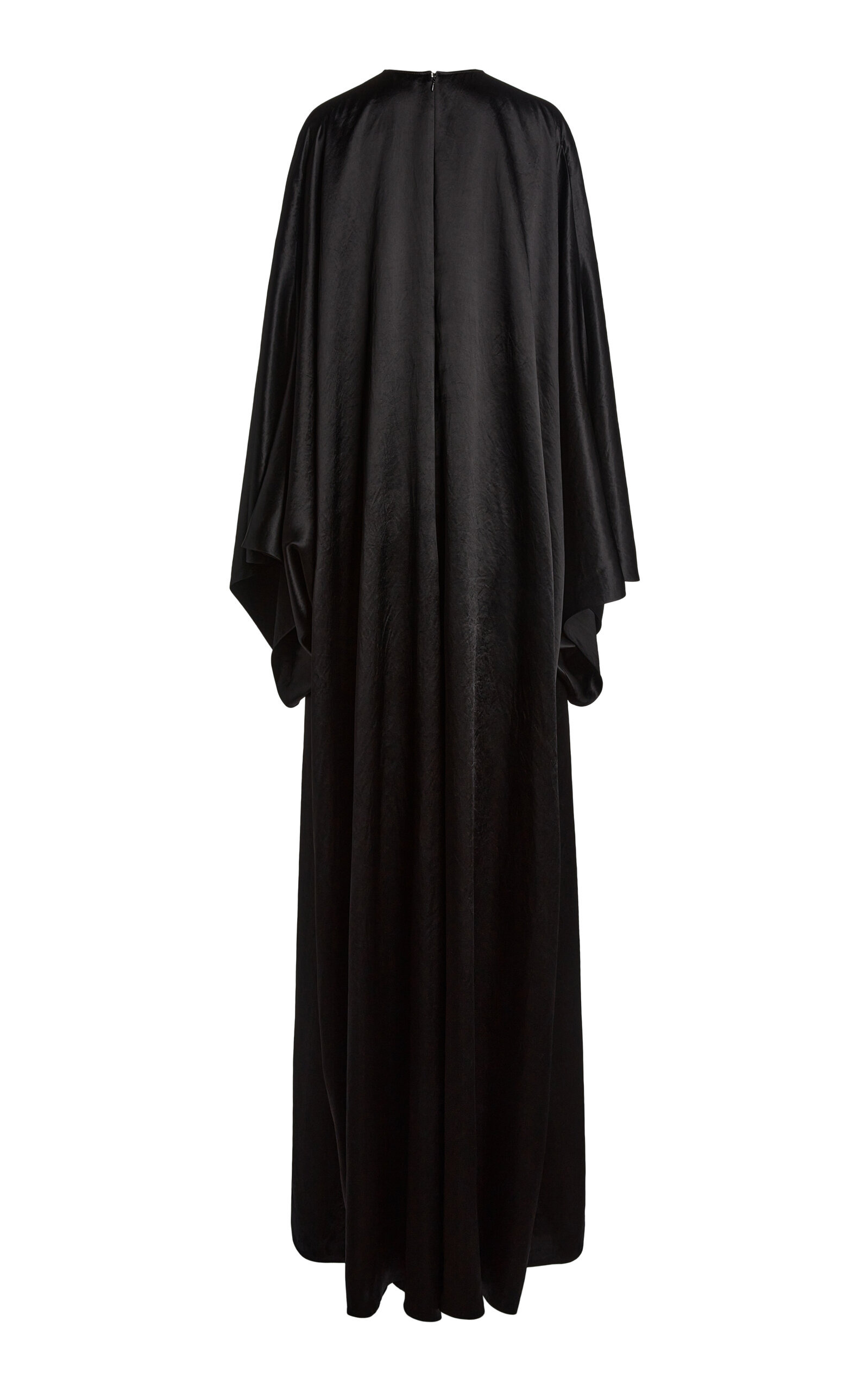 Satin Maxi Caftan Dress black - 5