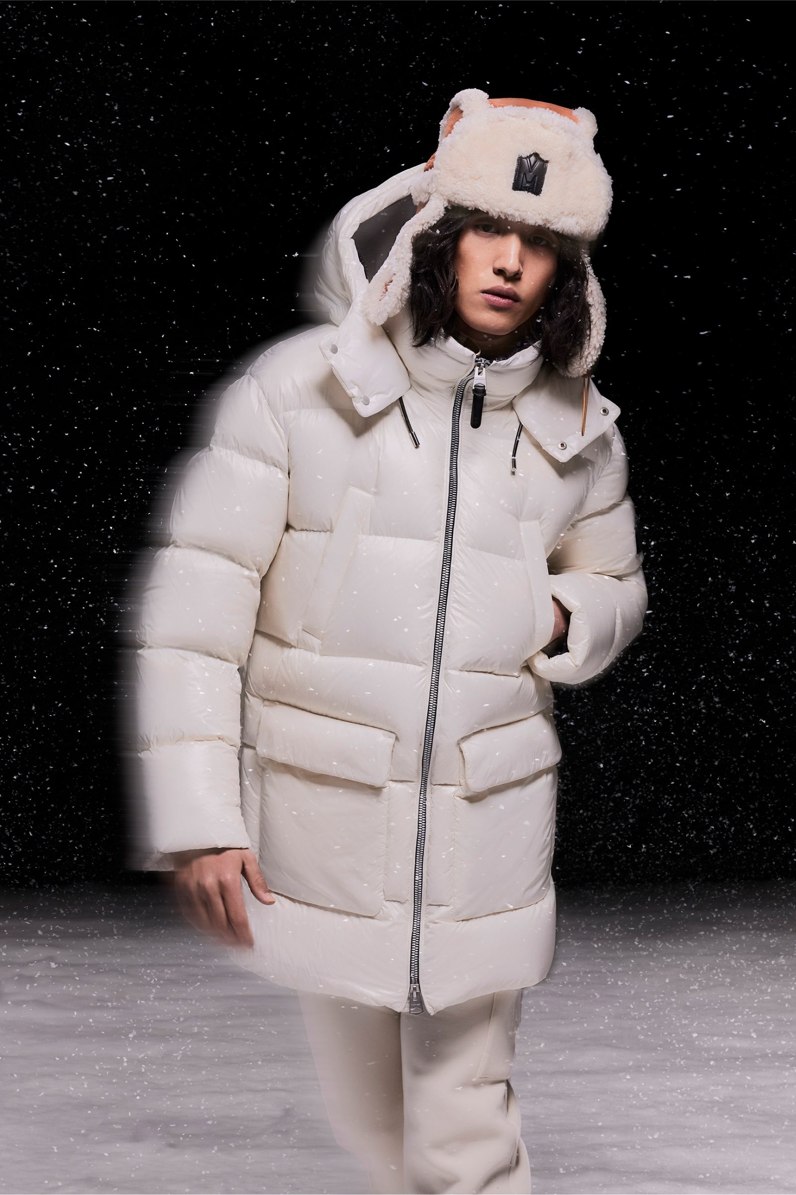 KENDRICK lustrous light down parka with hood - 1