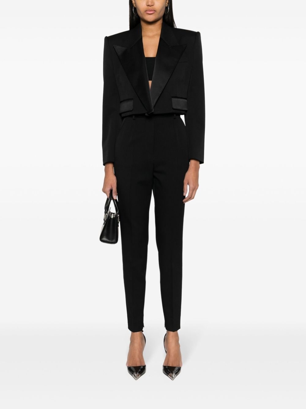 tailored cropped blazer - 2