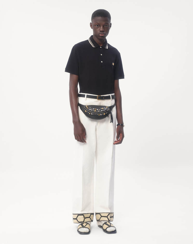 Valentino COTTON PIQUÉ POLO SHIRT WITH VLOGO PATCH outlook