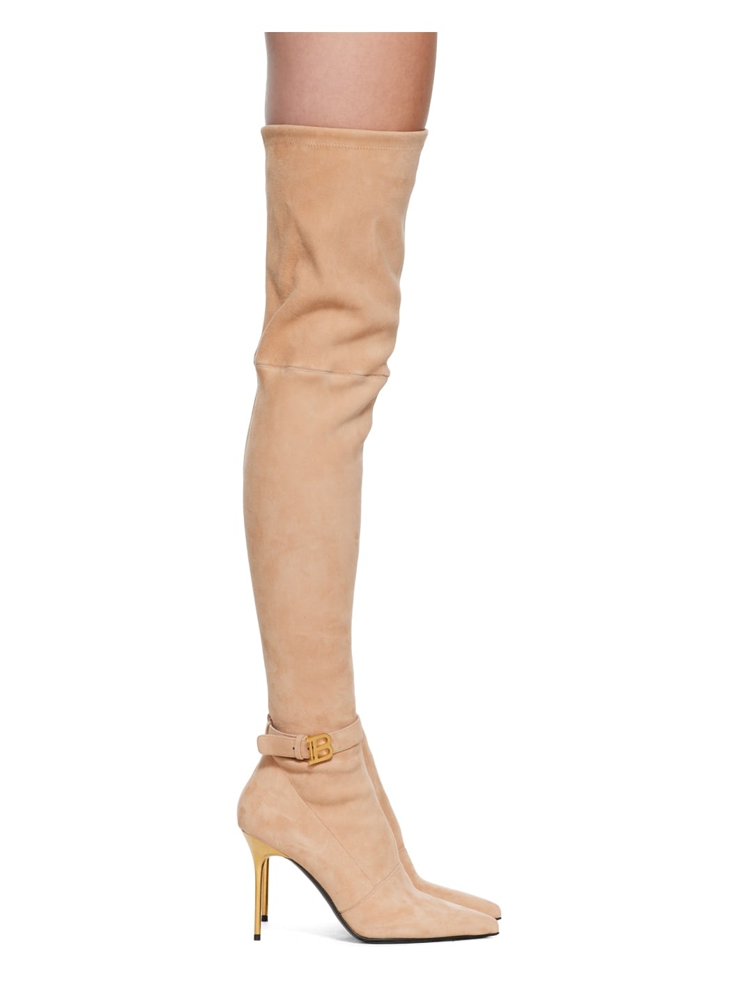 Beige Raven Tall Boots - 1