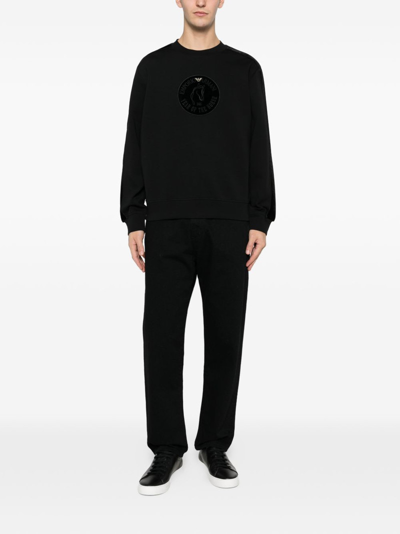 EMPORIO ARMANI logo-patch sweatshirt outlook