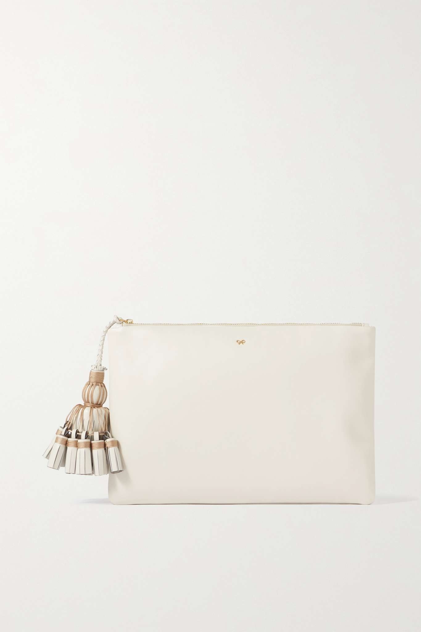 Georgiana tasseled leather clutch - 1