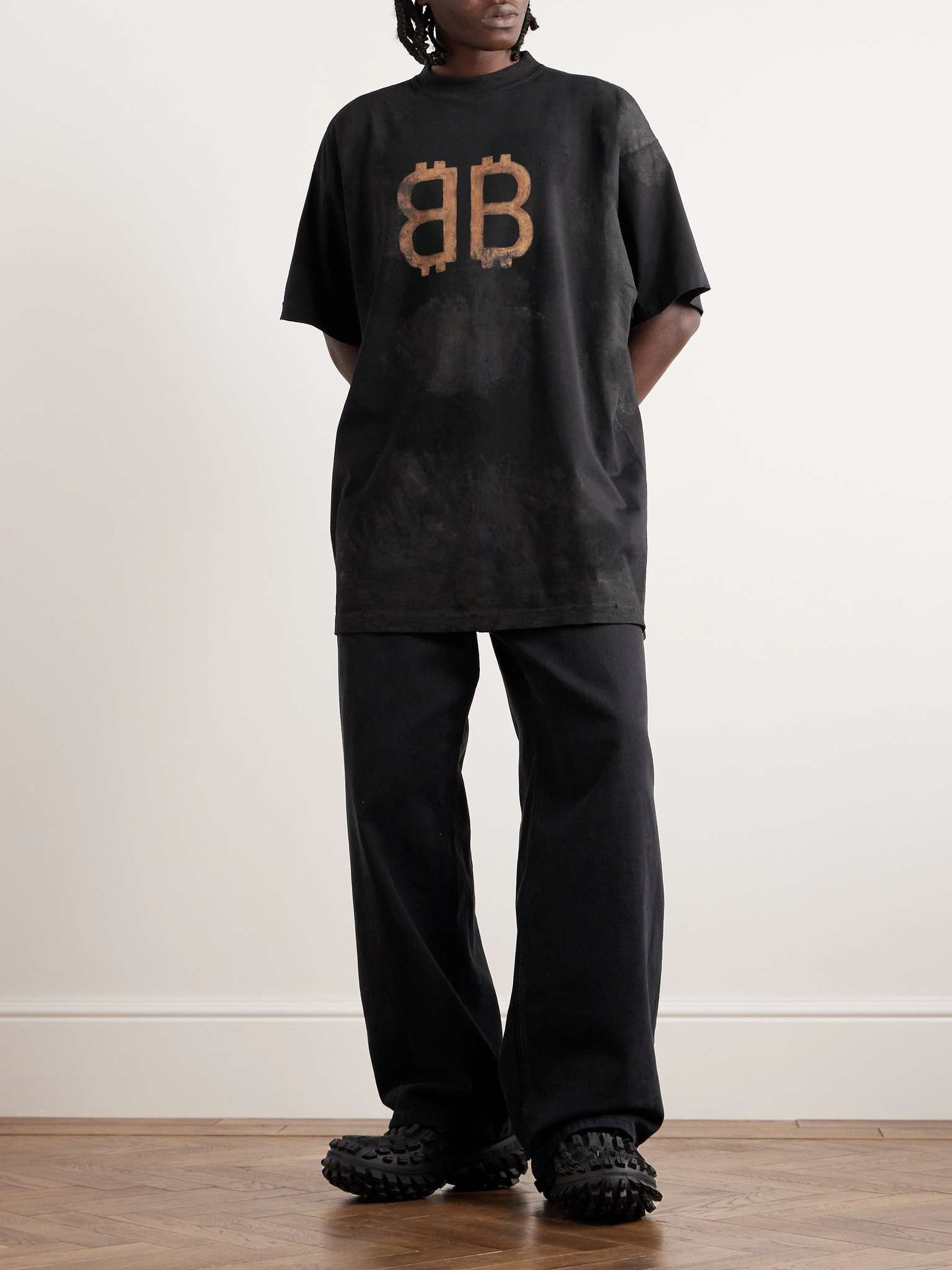 Oversized Logo-Print Cotton-Jersey T-Shirt - 2