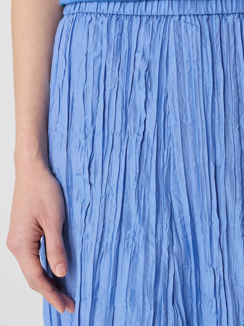 Crushed Silk Flared Skirt 5