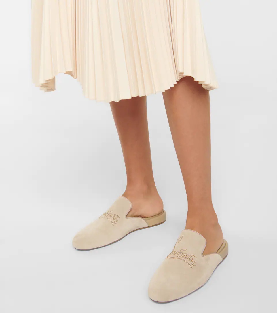 Navy Coolito Donna suede slippers - 4