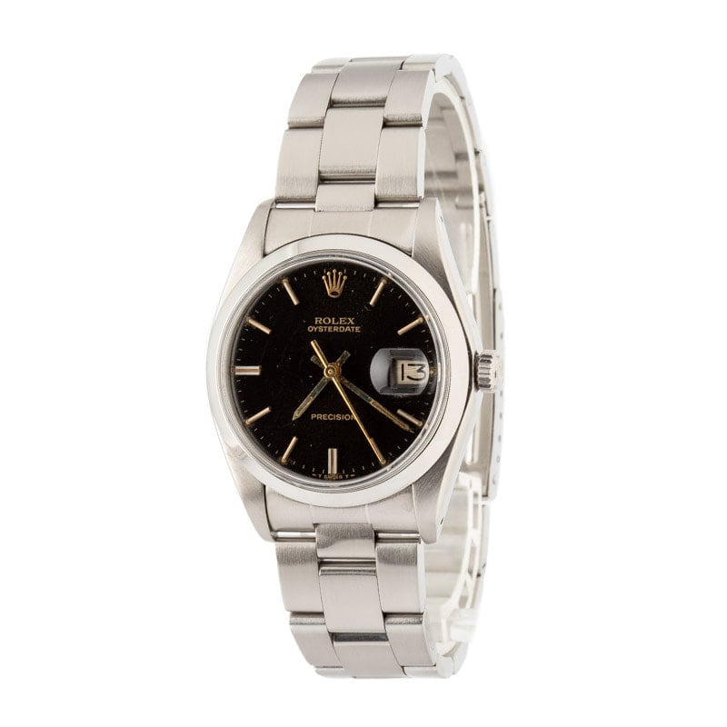Used Rolex OysterDate 6694 Black Dial - 2
