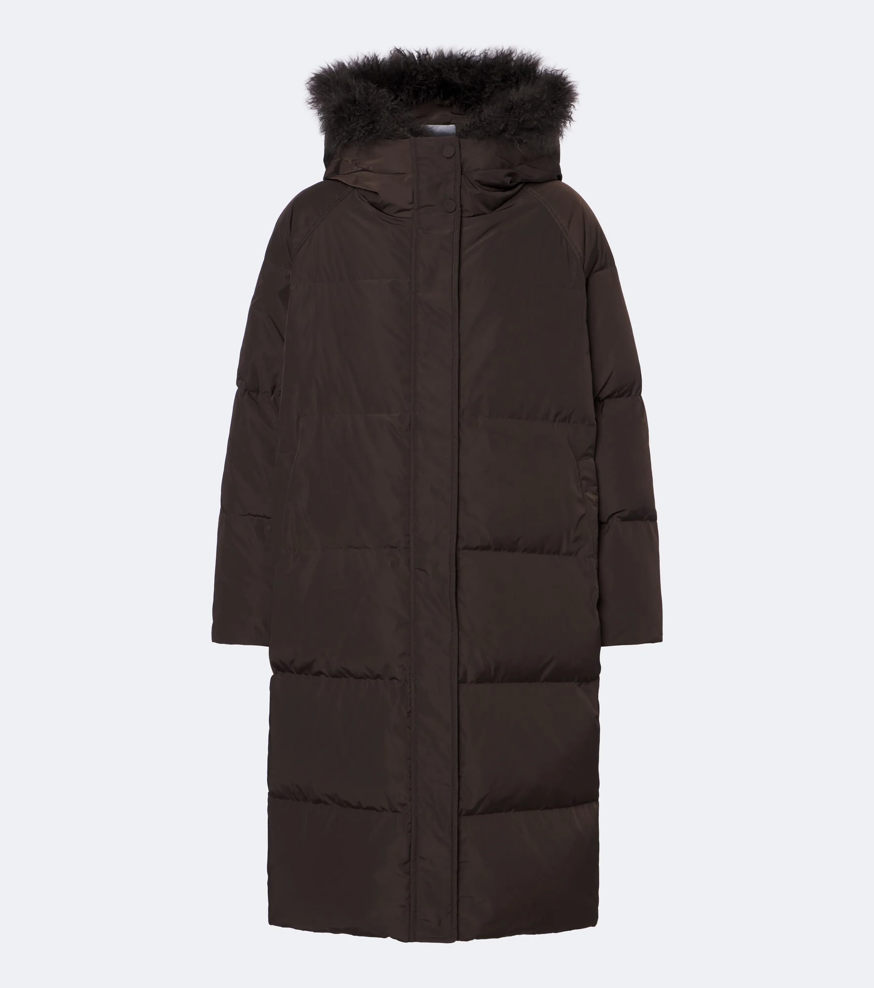 Shearling-trimmed down coat - 1