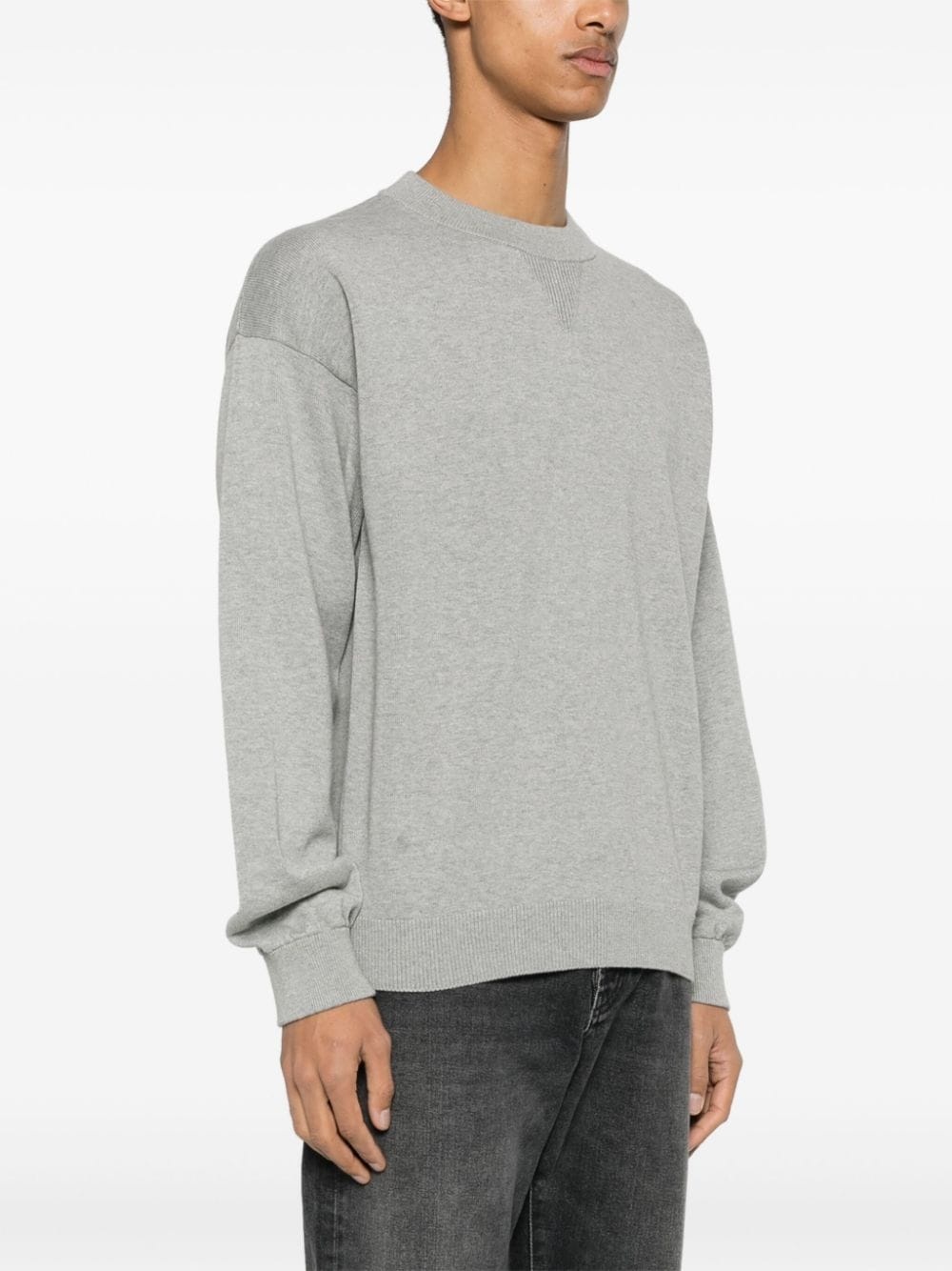 logo-embroidered cotton jumper - 3