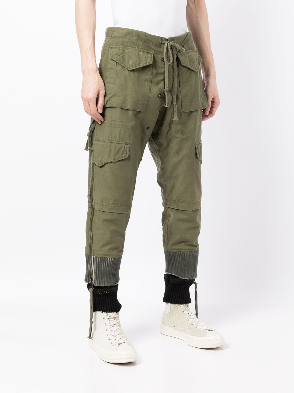 military jacket panelled trousers - 3