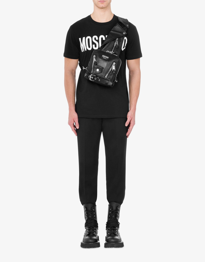 BIKER-STYLE CALFSKIN SHOULDER BAG 6