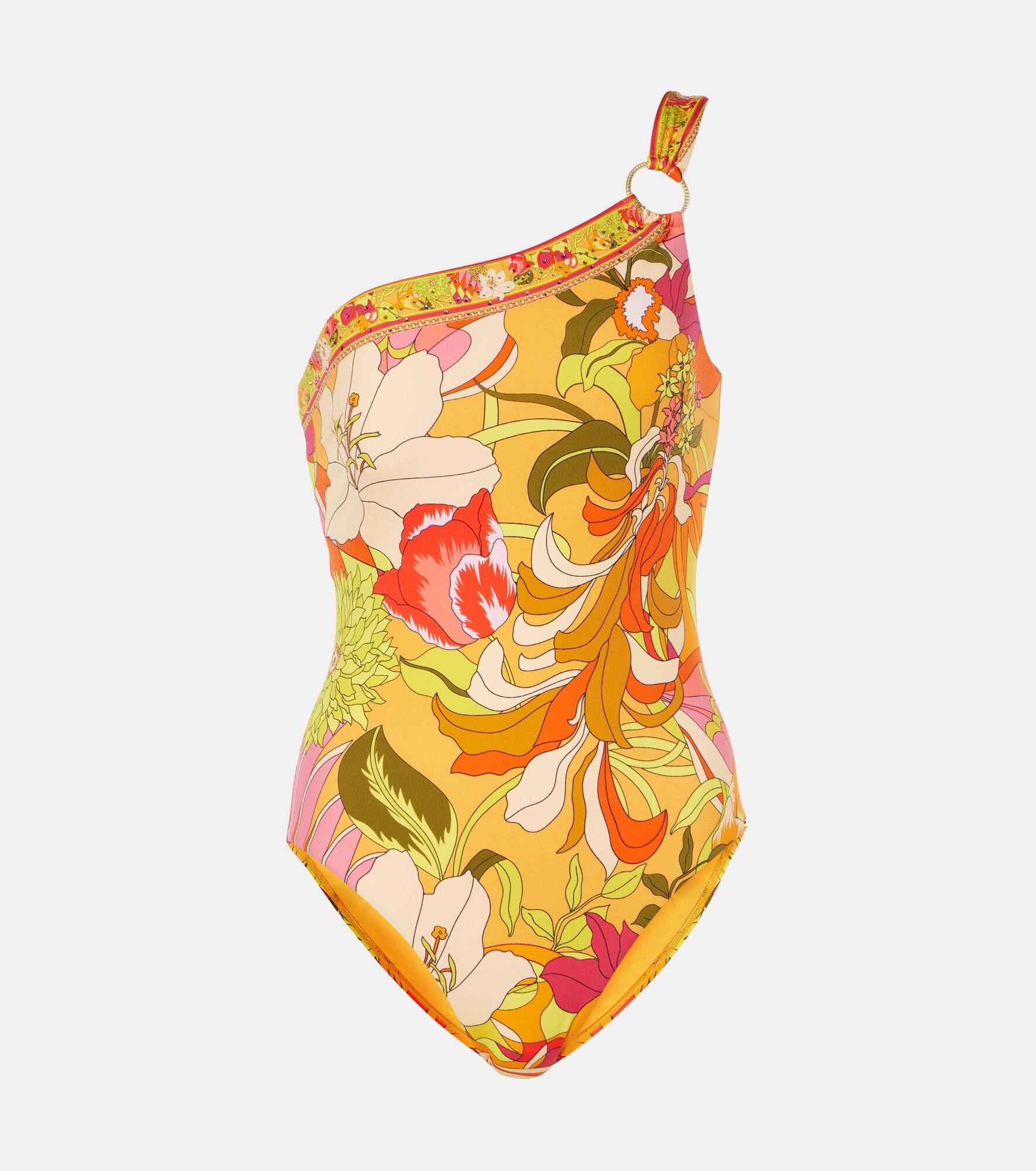 CAMILLA Embellished one-shoulder swimsuit | mytheresa