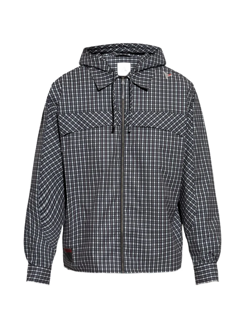 Aair Flowave hooded checked jacket - 1