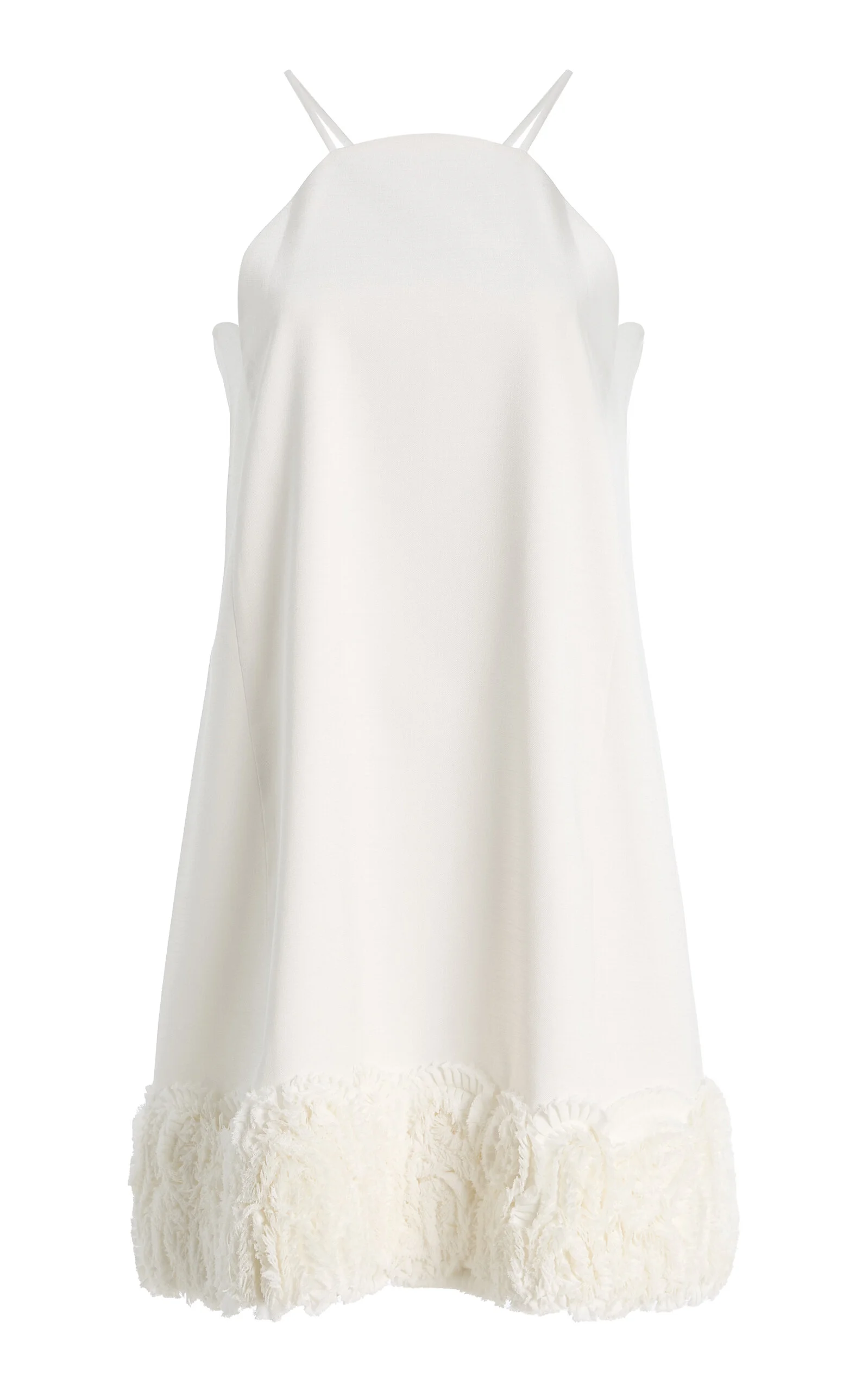 Merano Ruffled Crepe Mini Dress - 1