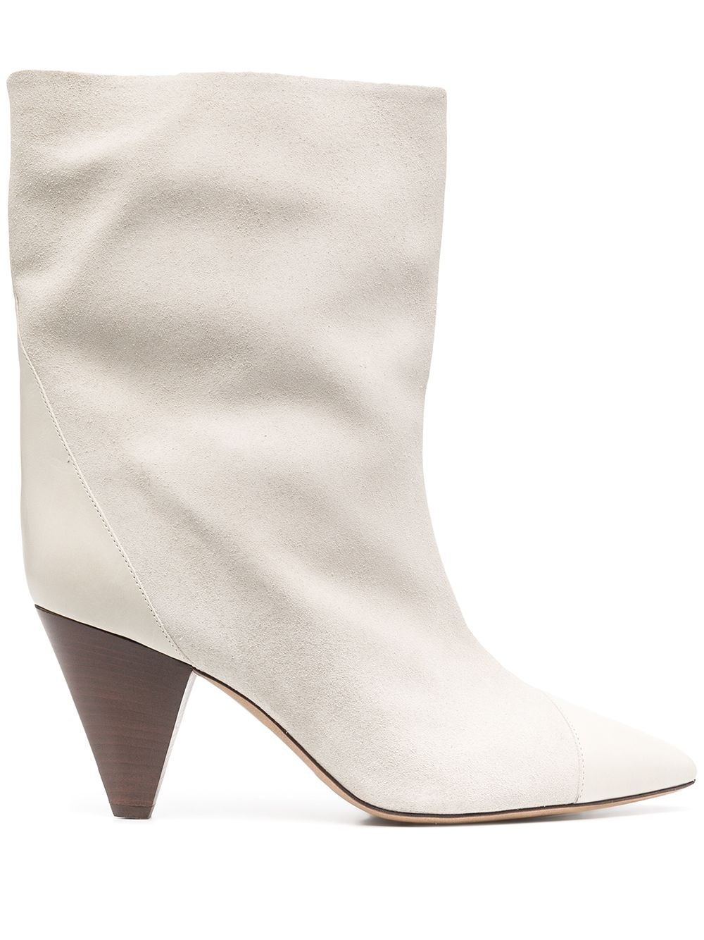 pointed toe mid heel boots - 1