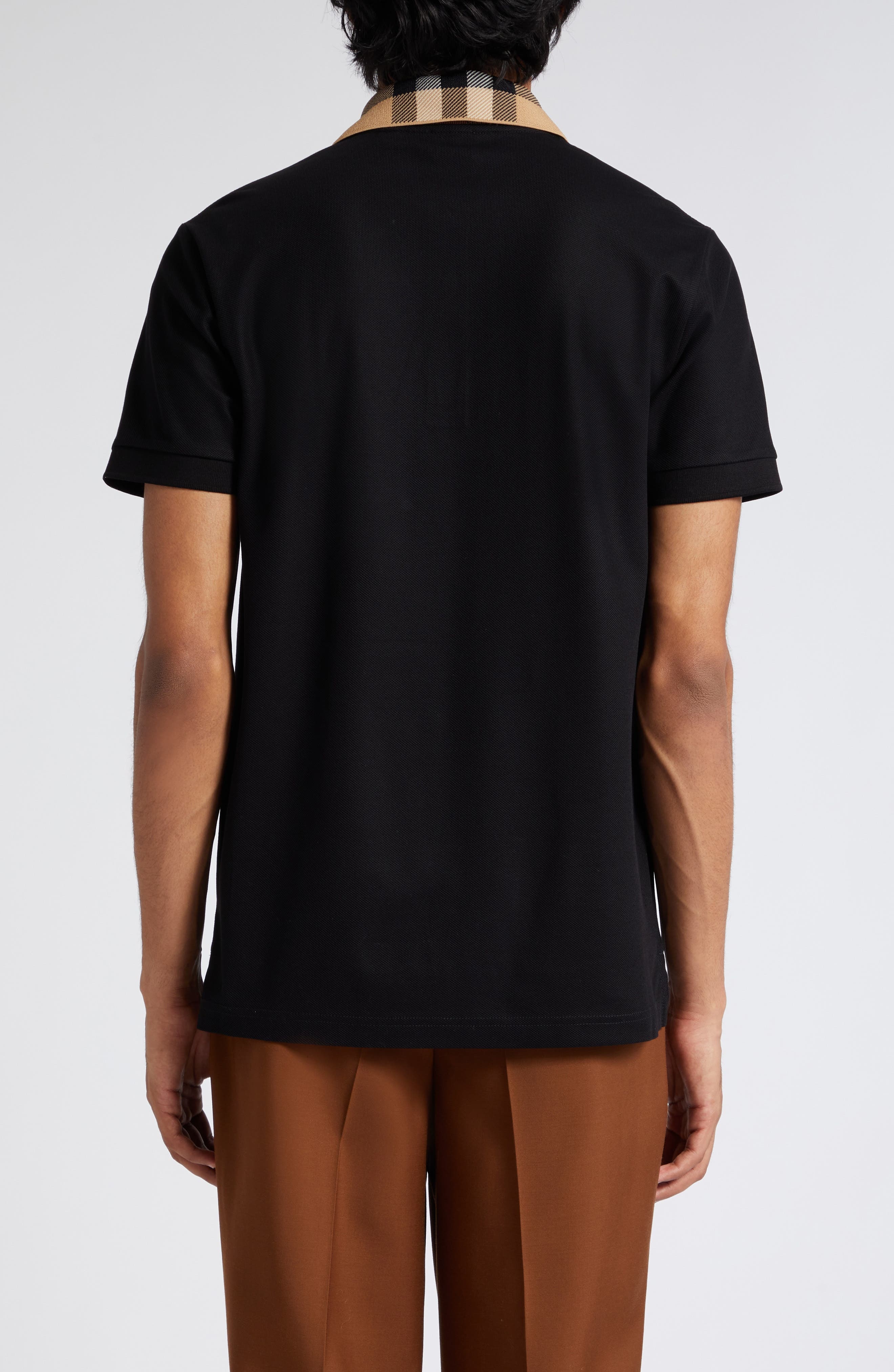 Cody Check Collar Cotton Piqué Polo - 2