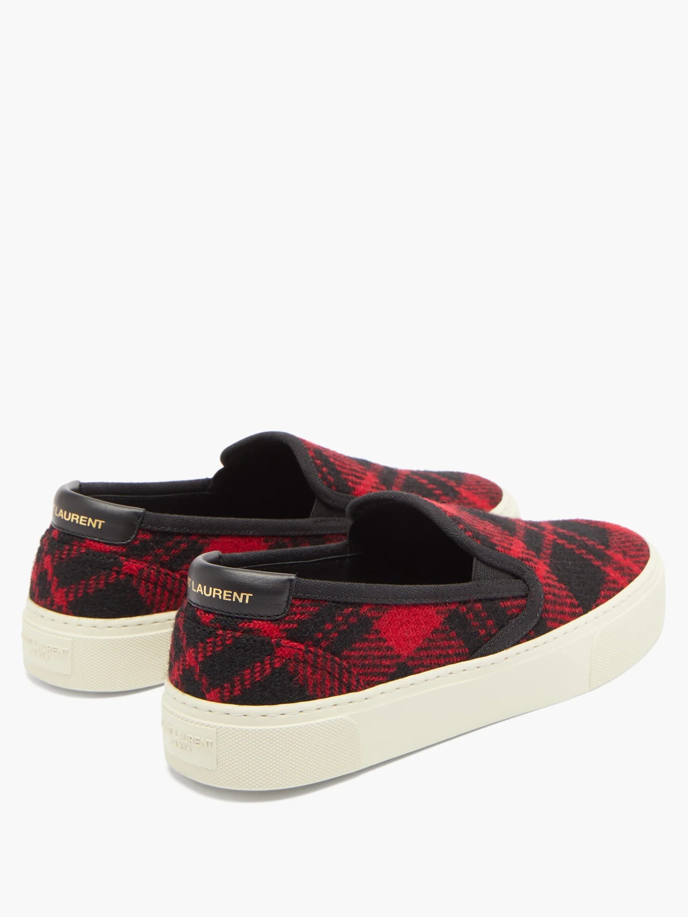 Venice tartan wool-canvas slip-on trainers - 4