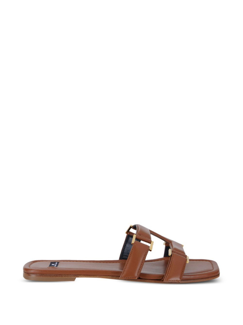 logo-shape strap sandals 1