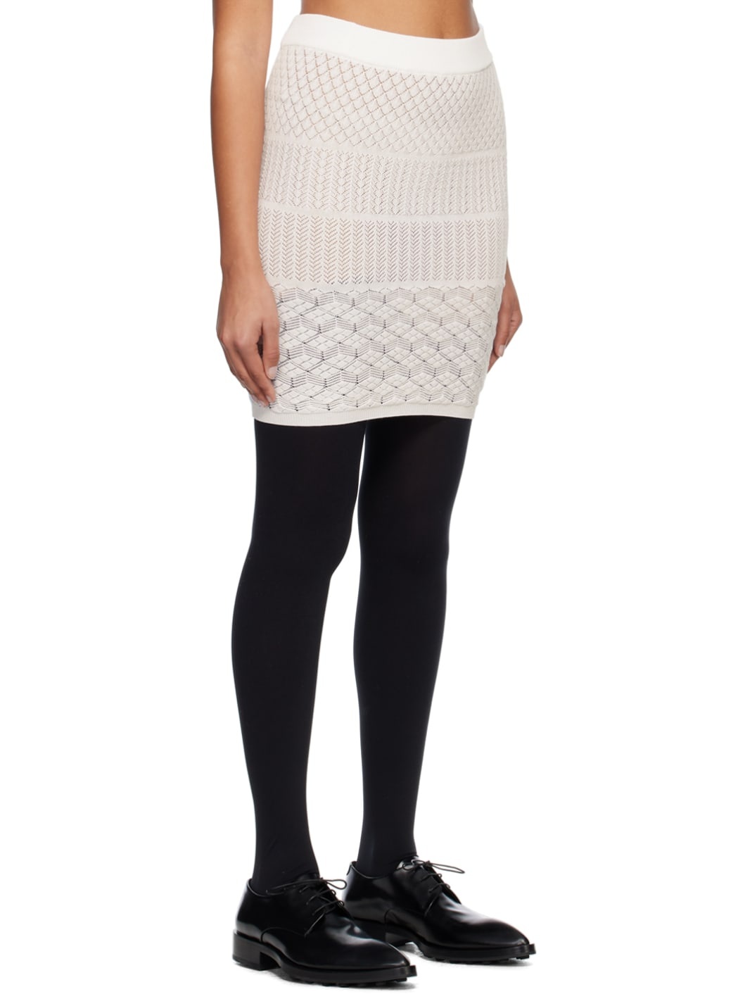 Off-White Semi-Sheer Midi Skirt - 2