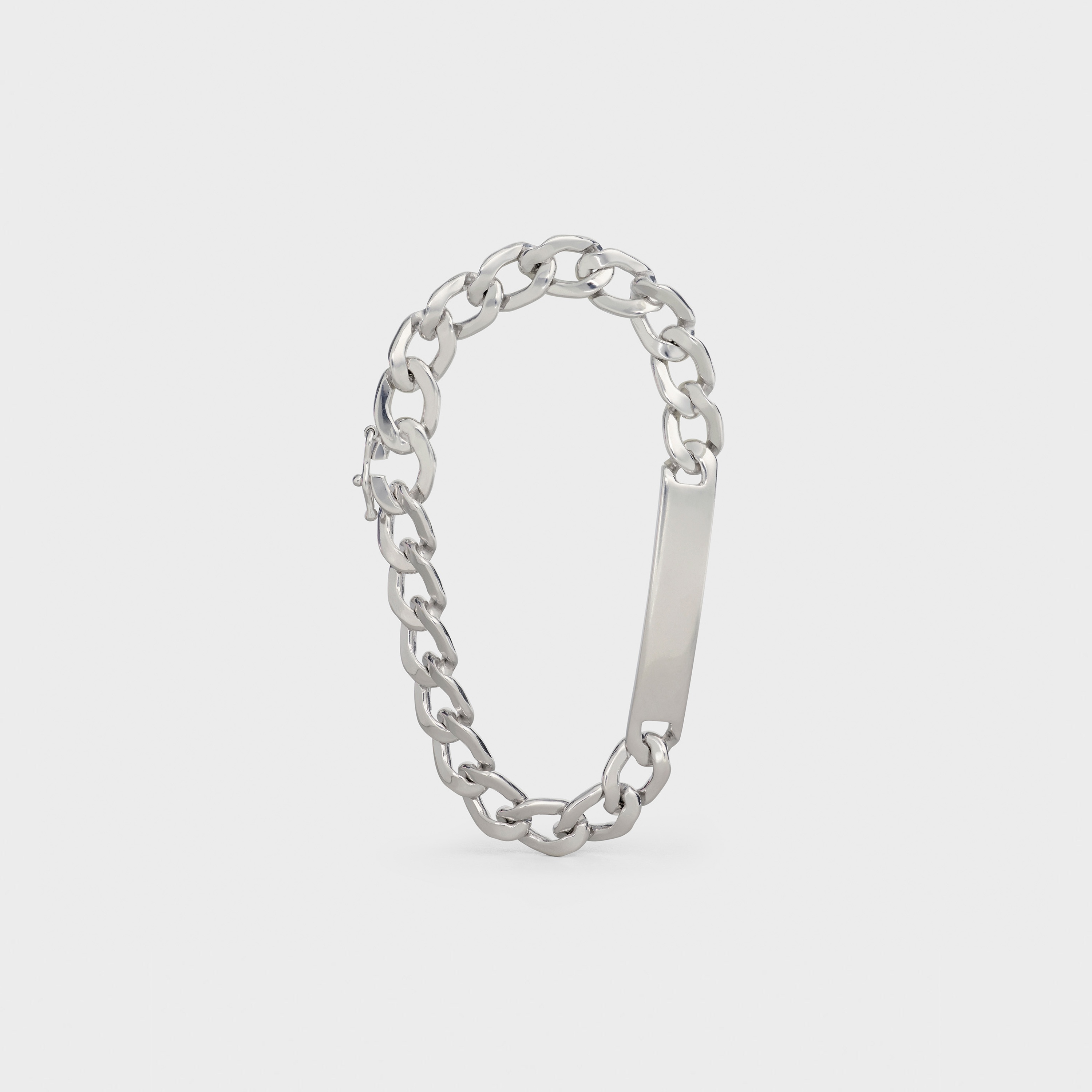 CELINE Gourmette bracelet in brass with rhodium finish | 24s