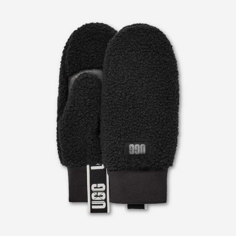 ® Women's ®fluff Mitten With Logo Tape Fleece in Black 1