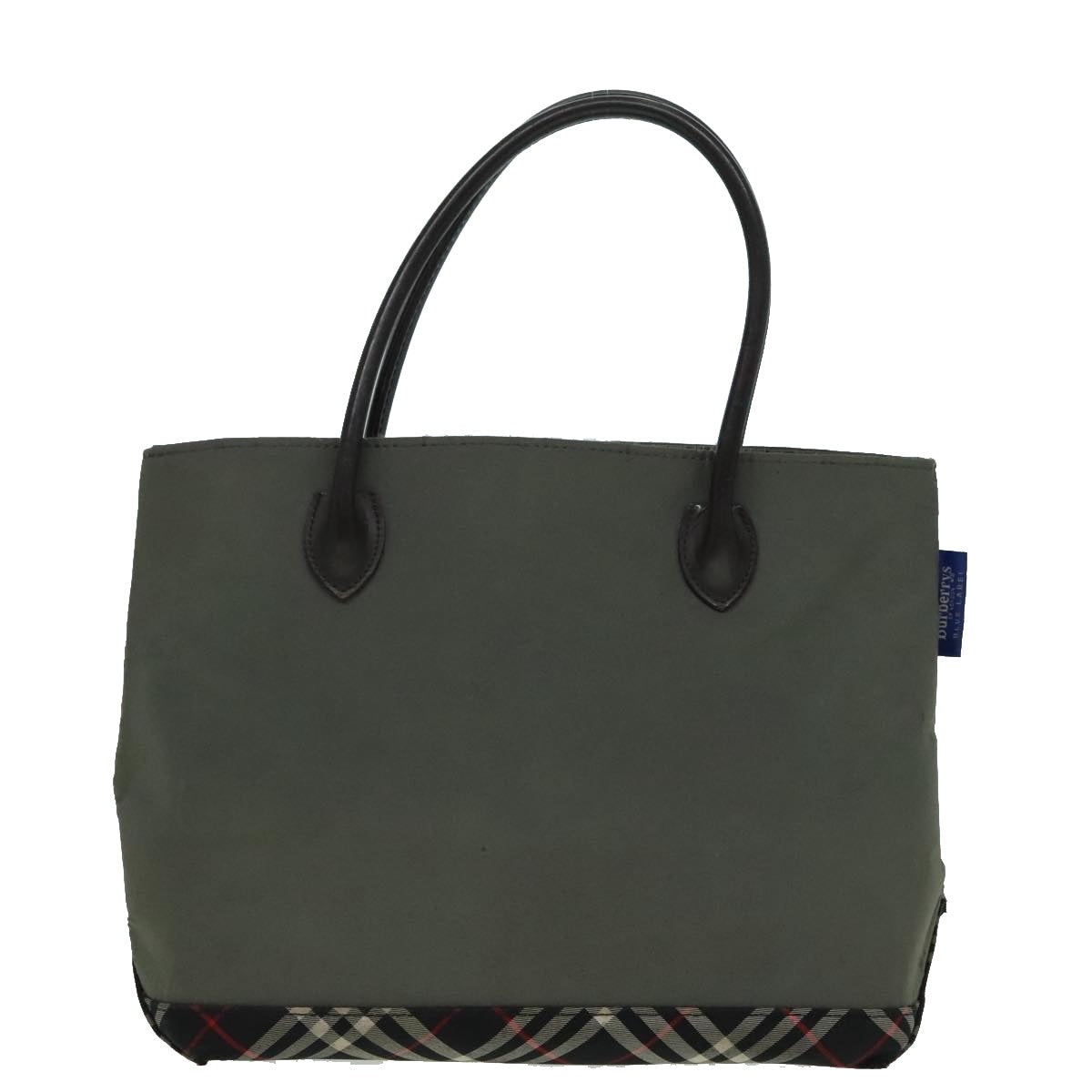 Burberry Nova Check Blue Label Hand Bag Canvas Khaki - 12