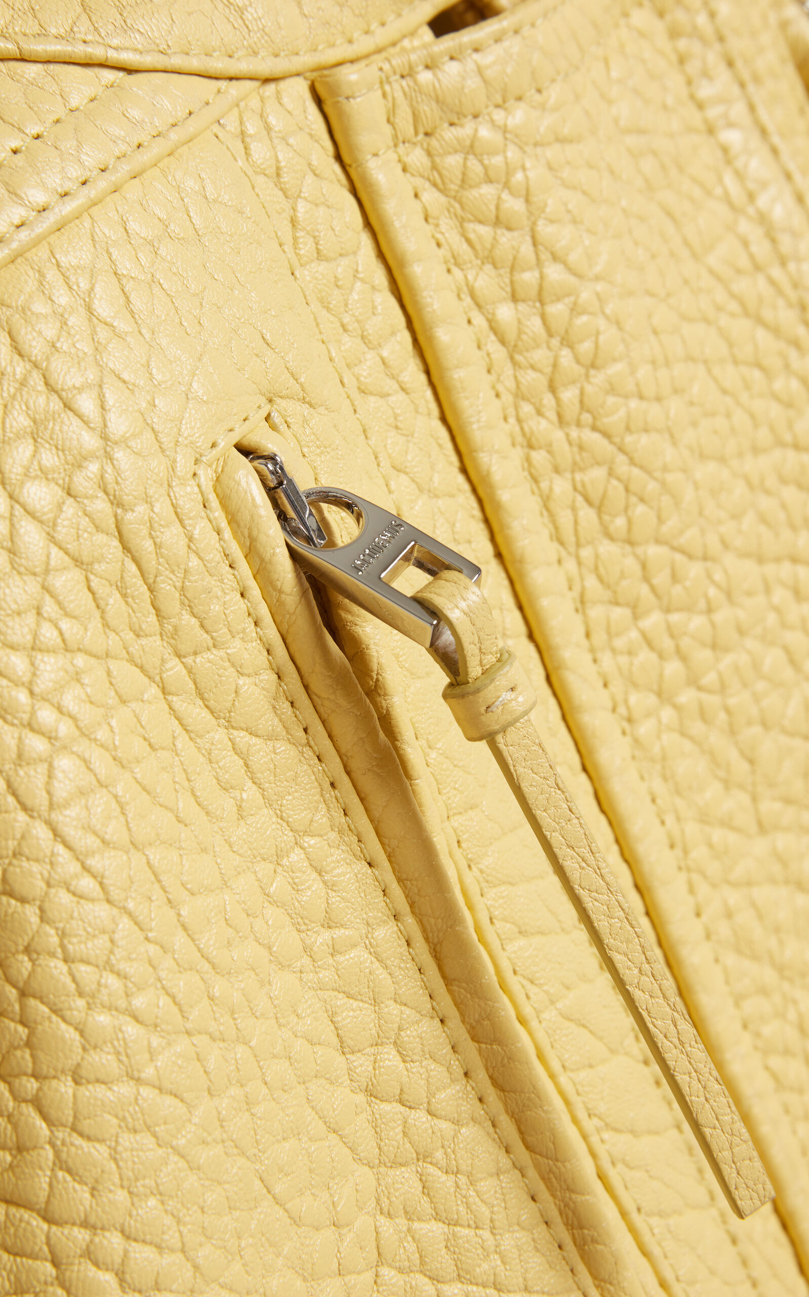 Tore Leather Blouson Top yellow - 5