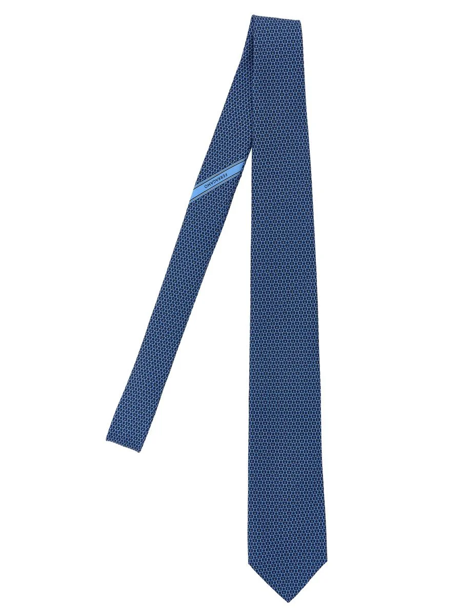 Salvatore Ferragamo 'Gancini' Print Tie - 1