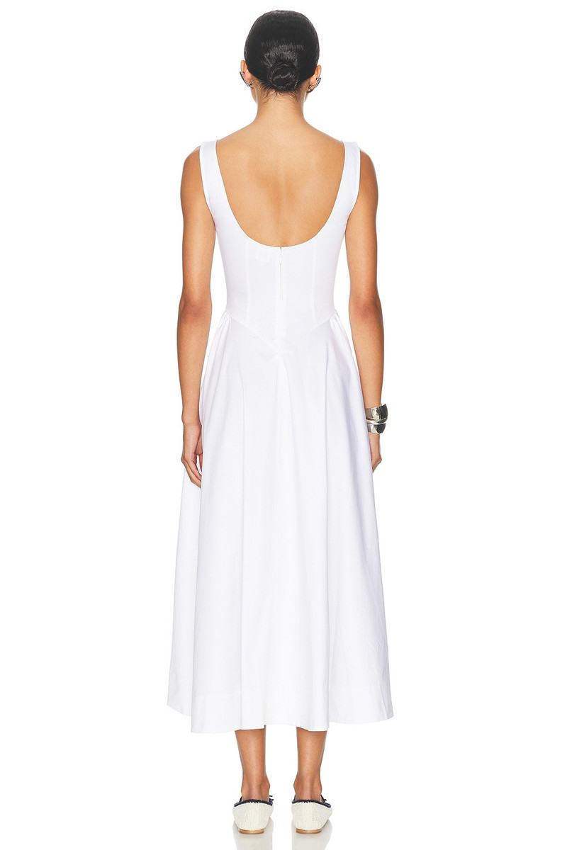 HELSA Stretch Cotton Sateen Midi Dress outlook