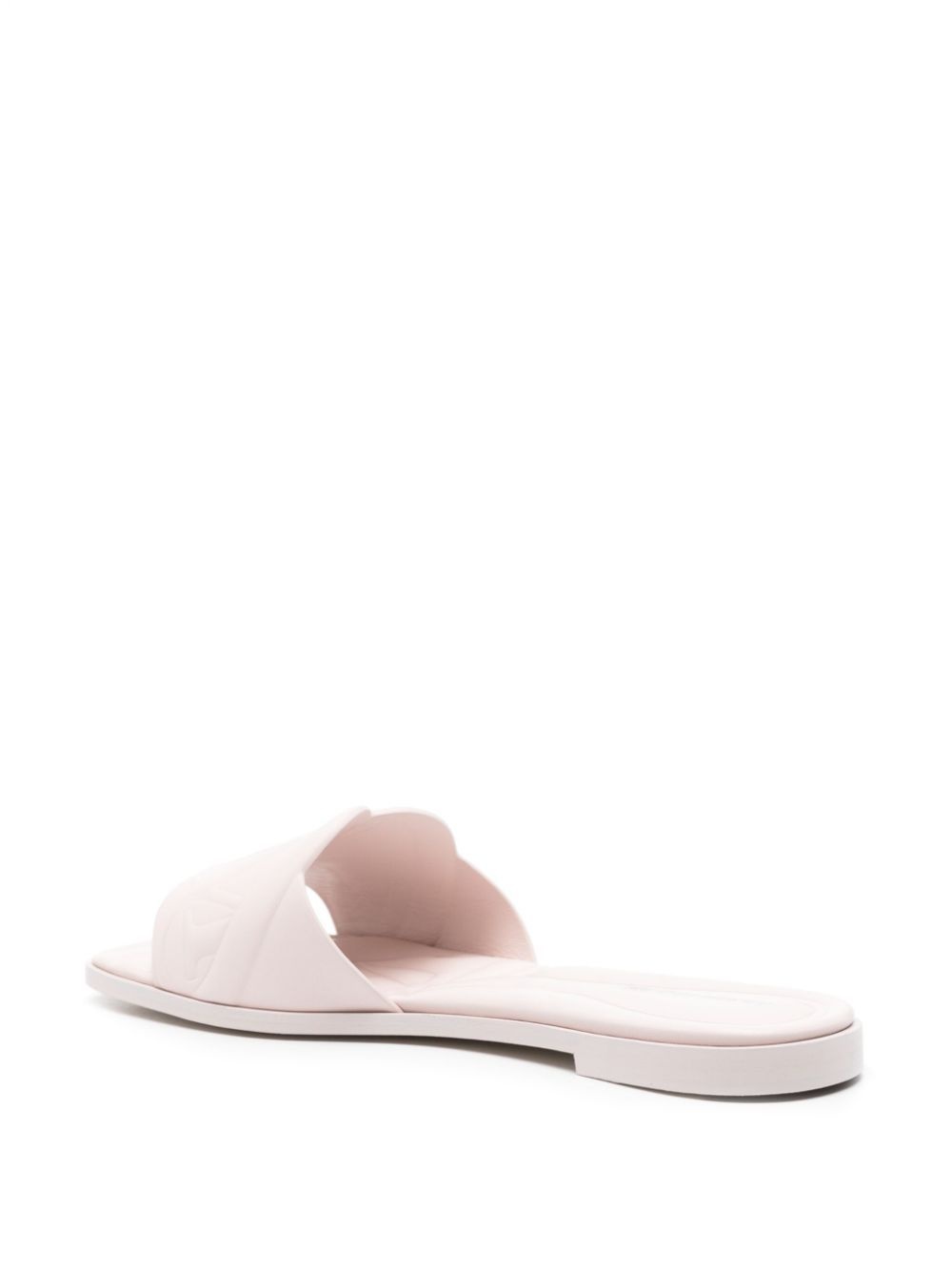 embossed-logo leather sandals - 3