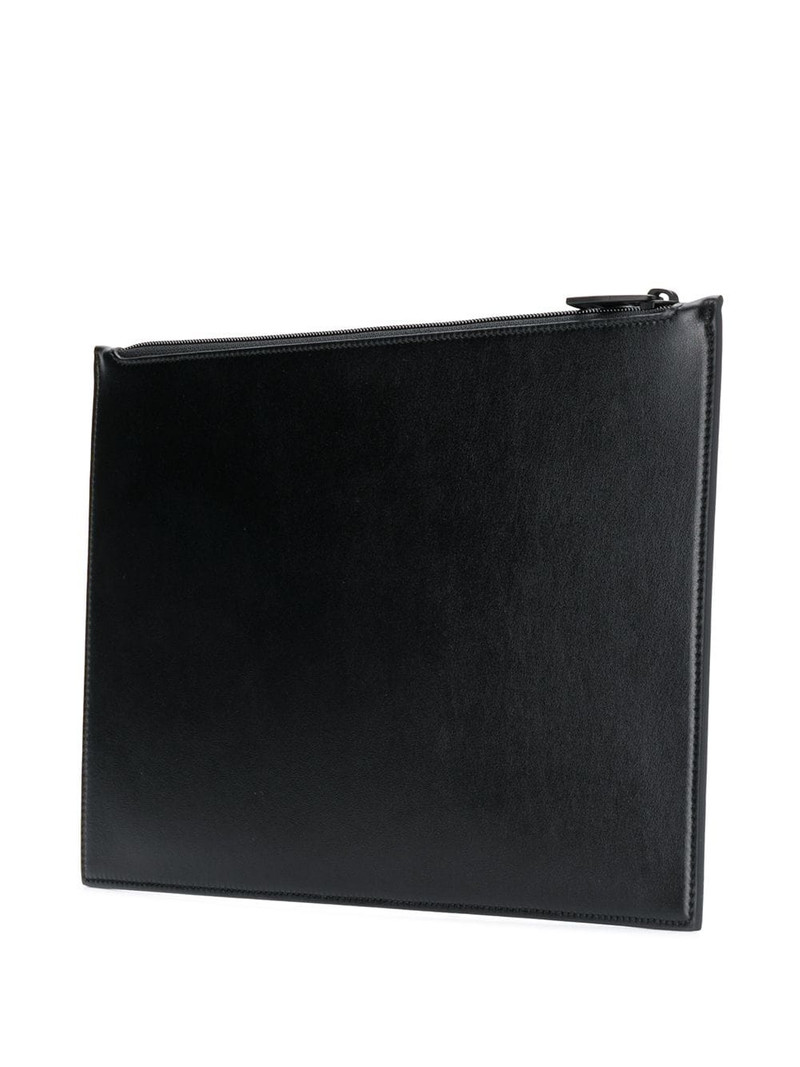 contrast logo print clutch 3