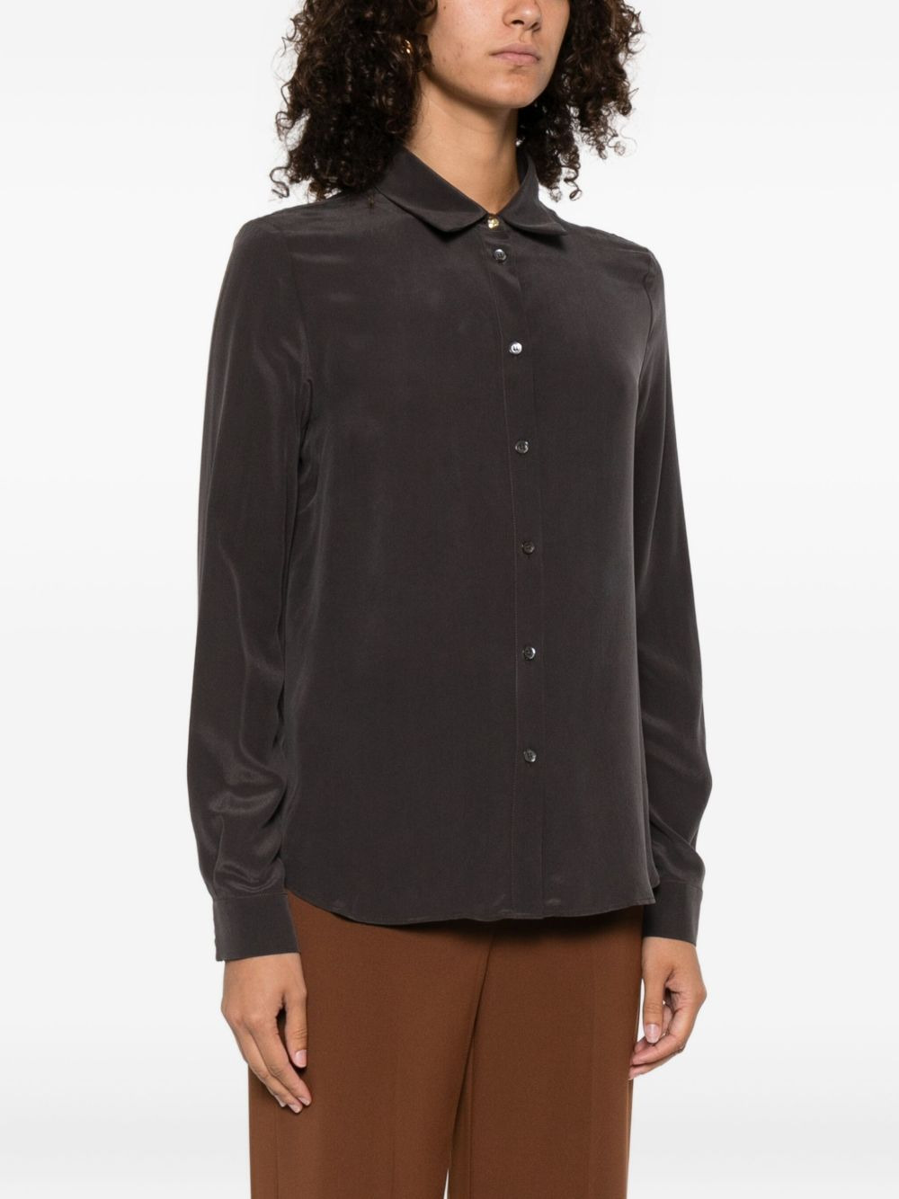 button-down silk shirt - 3