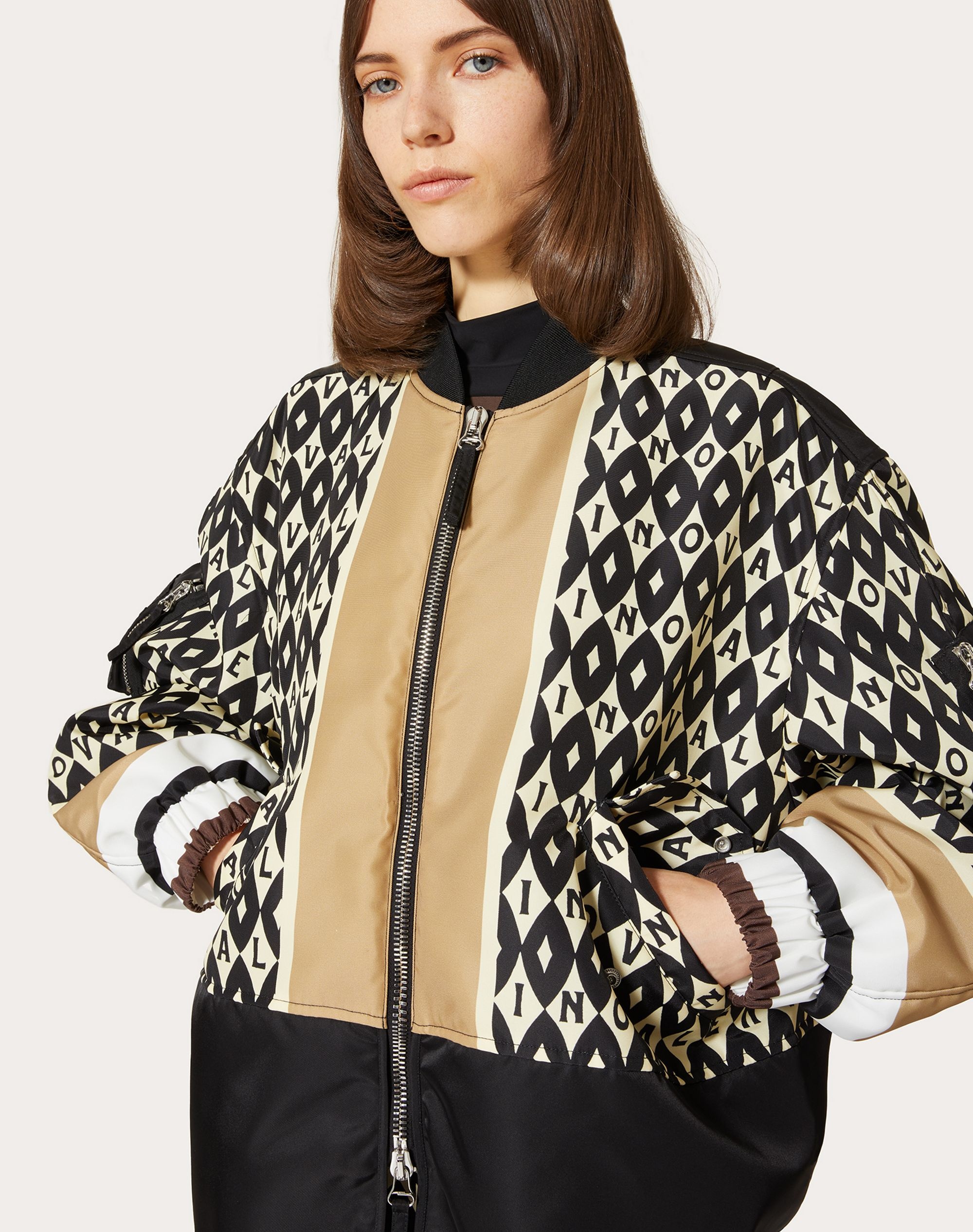 PRINTED NYLON BOMBER JACKET - 5