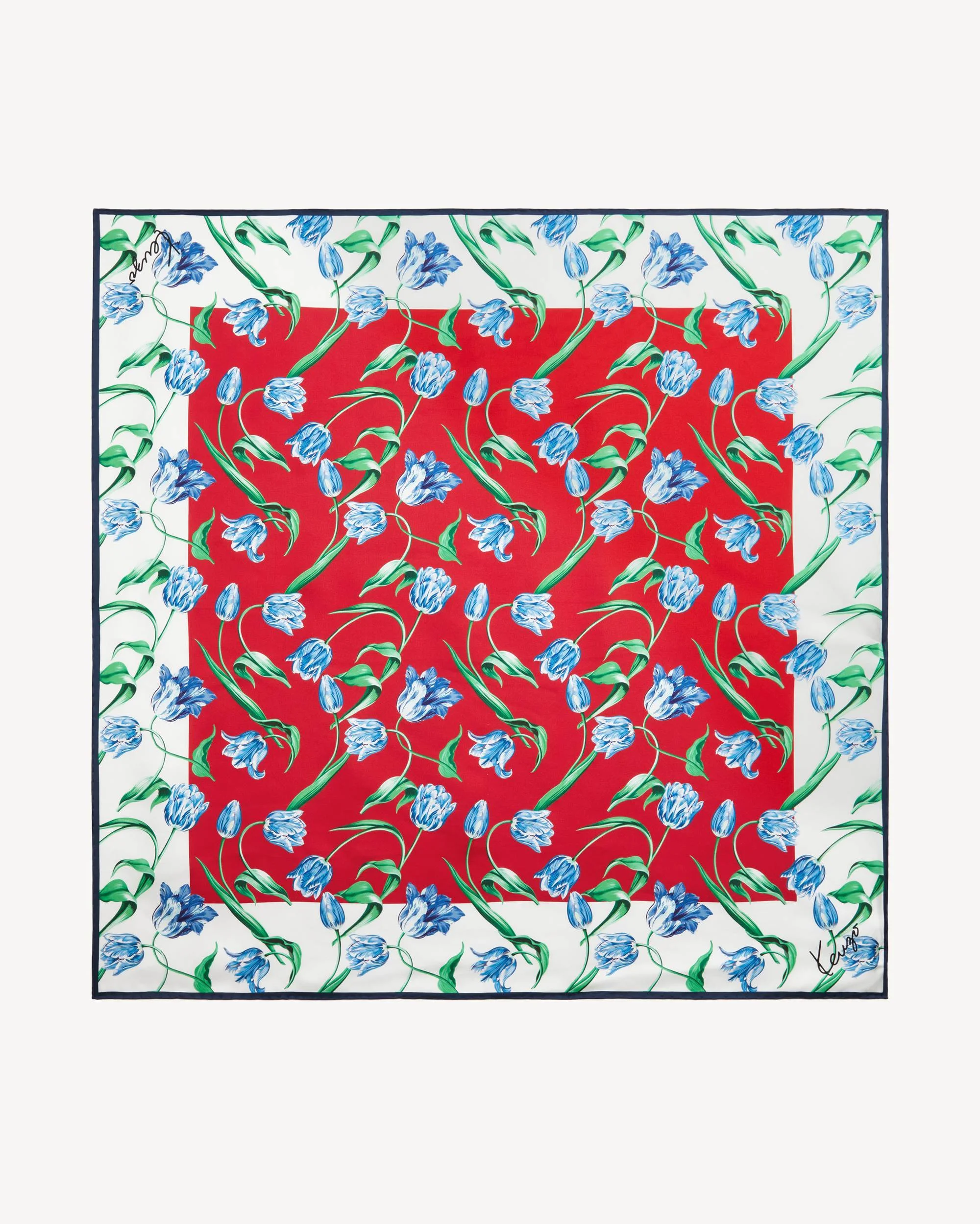 'KENZO Tulip' square in silk - 1
