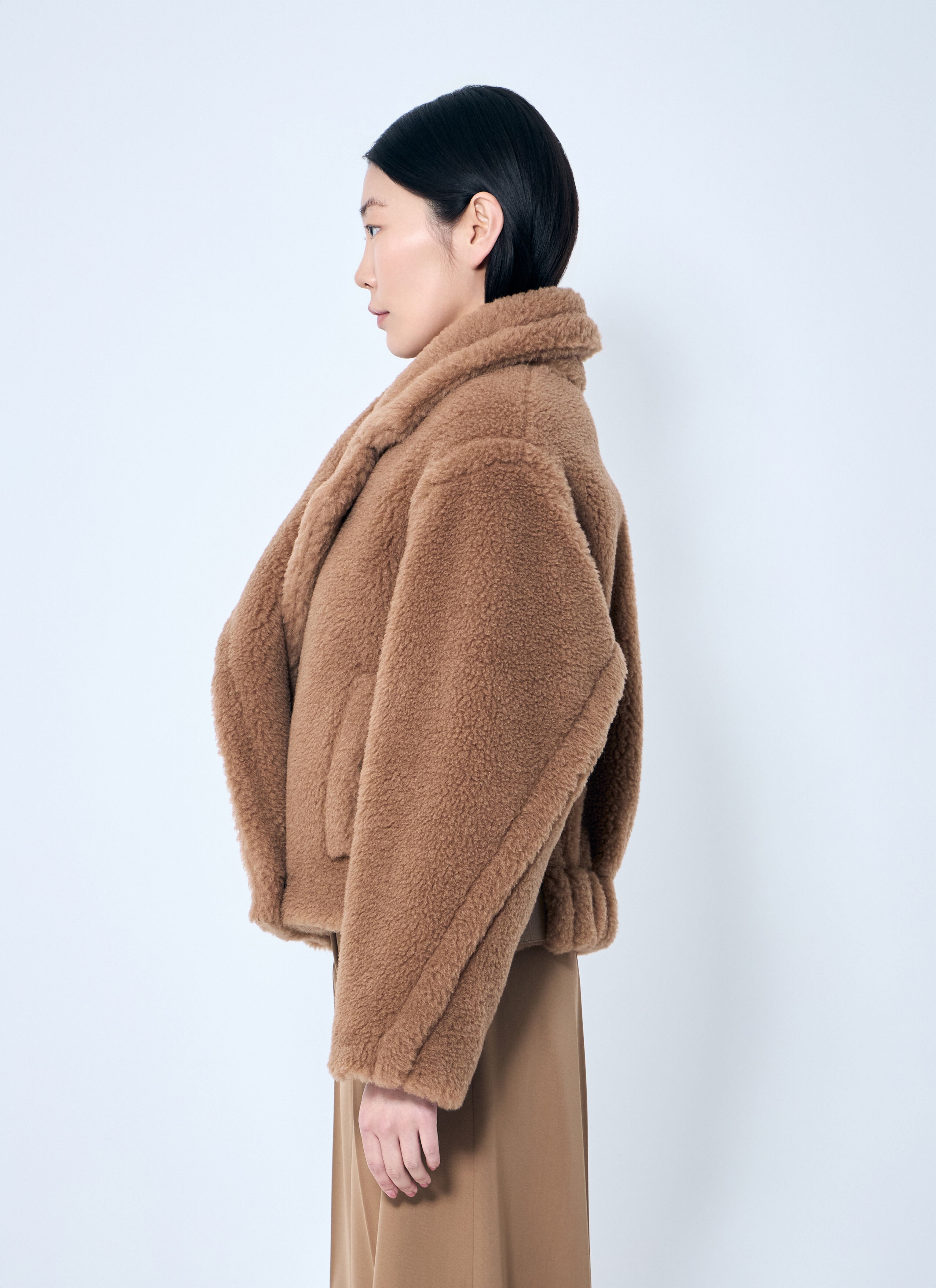 Cropped Teddy Bear Icon Coat - 3