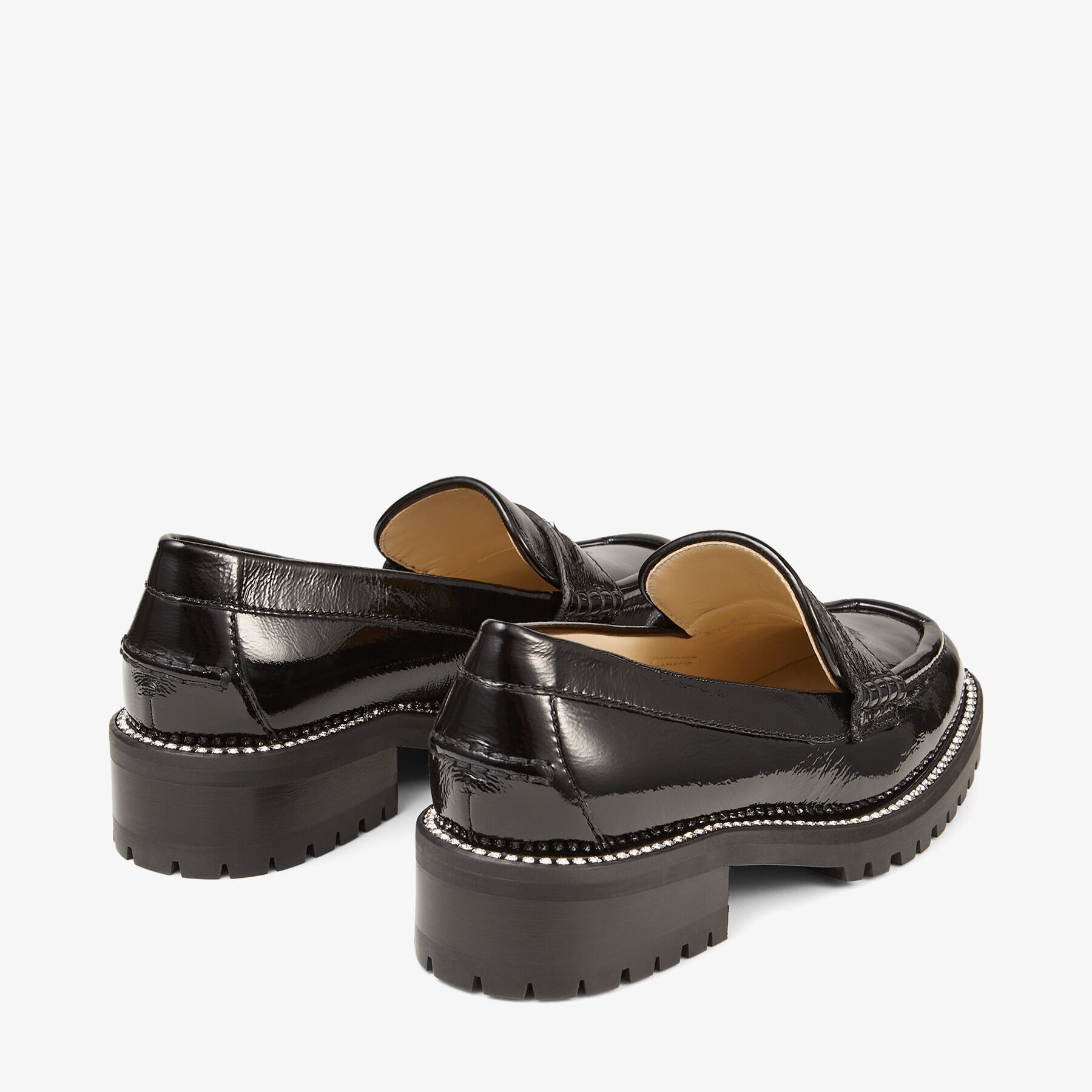 Deanna 30
Black Naplack Loafers with Crystal Embellishment - 5