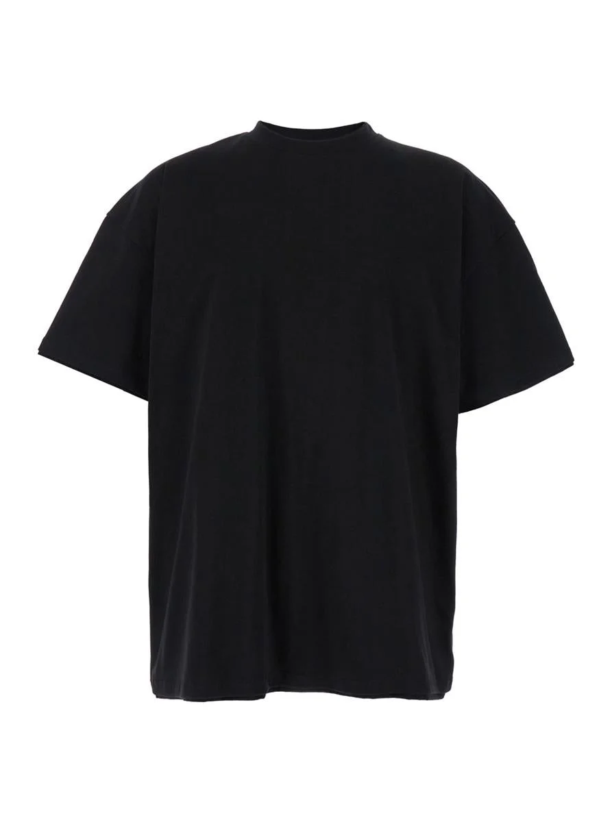 Jil Sander BLACK DOUBLE-LAYERS T-SHIRT IN COTTON MAN - 1