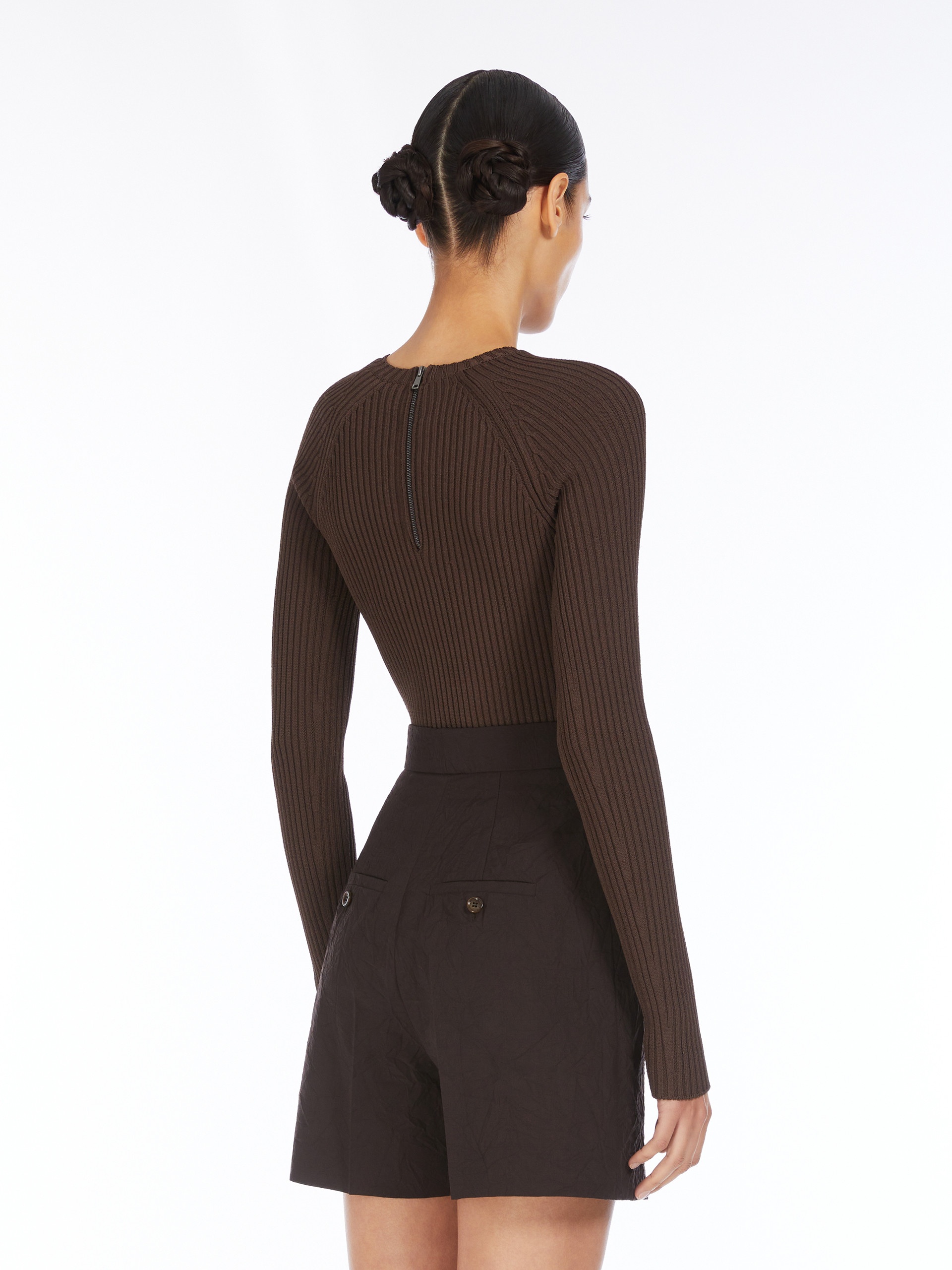 ALA1234 Close-fitting viscose crêpe jumper - 4