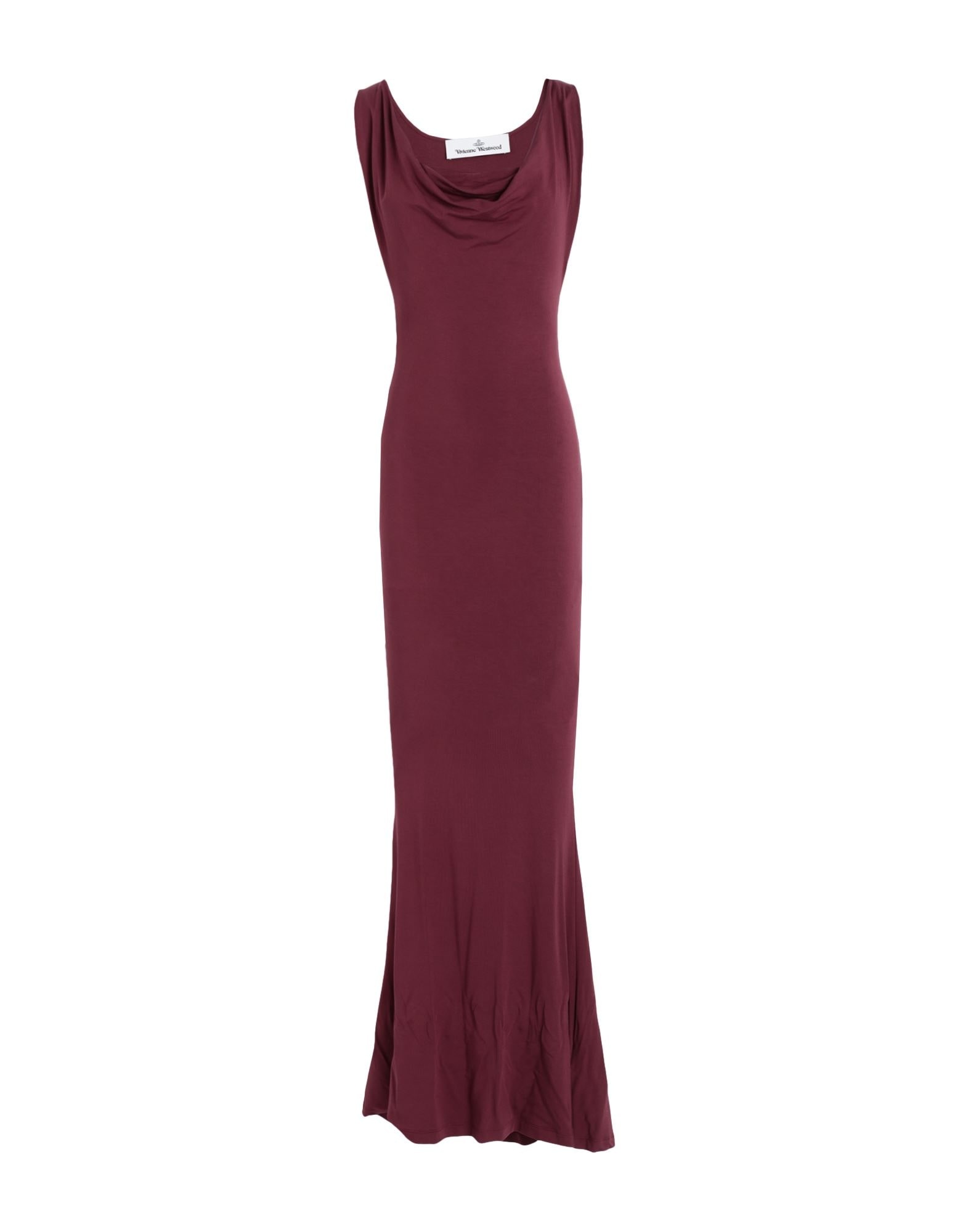 Burgundy Women's Long Dress - 1