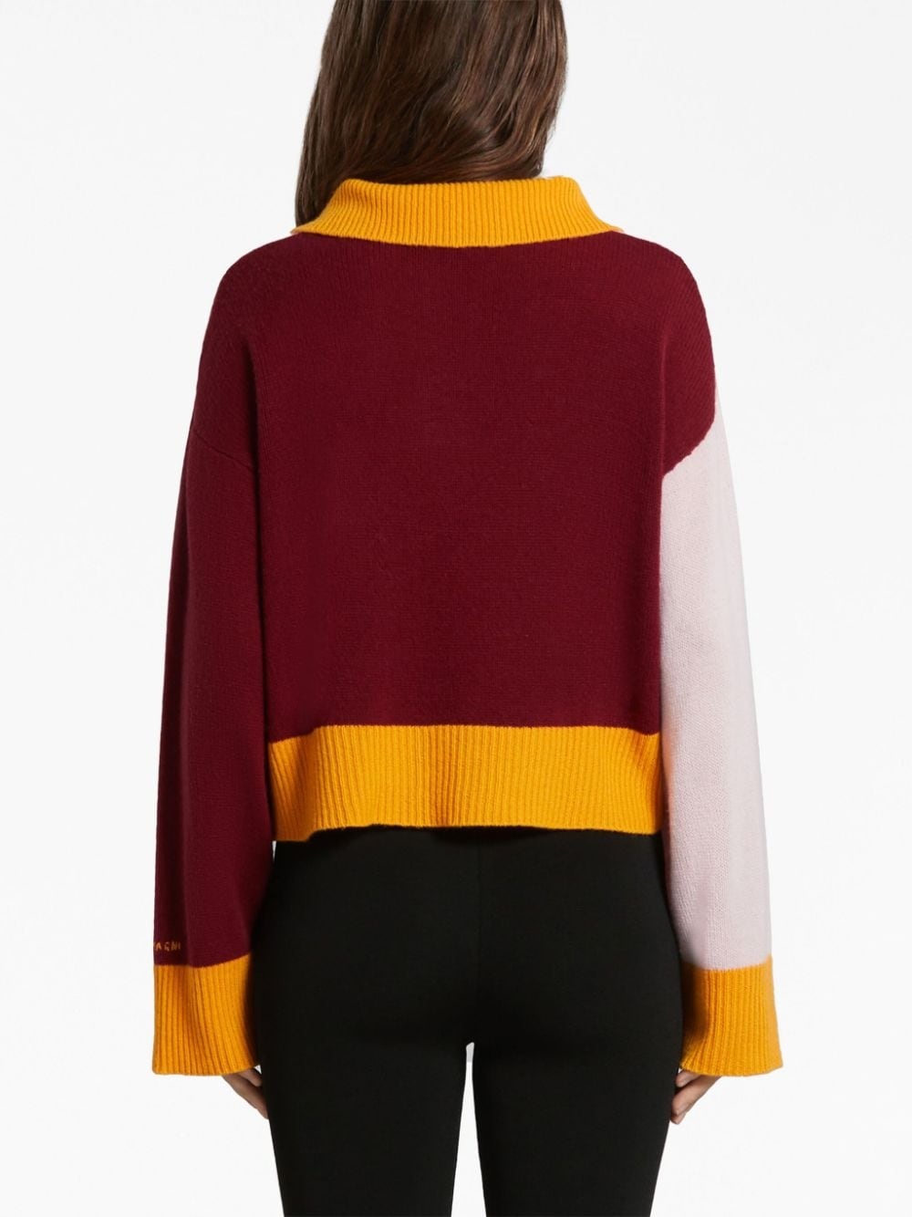 colour-block-design knit cashmere jumper - 4