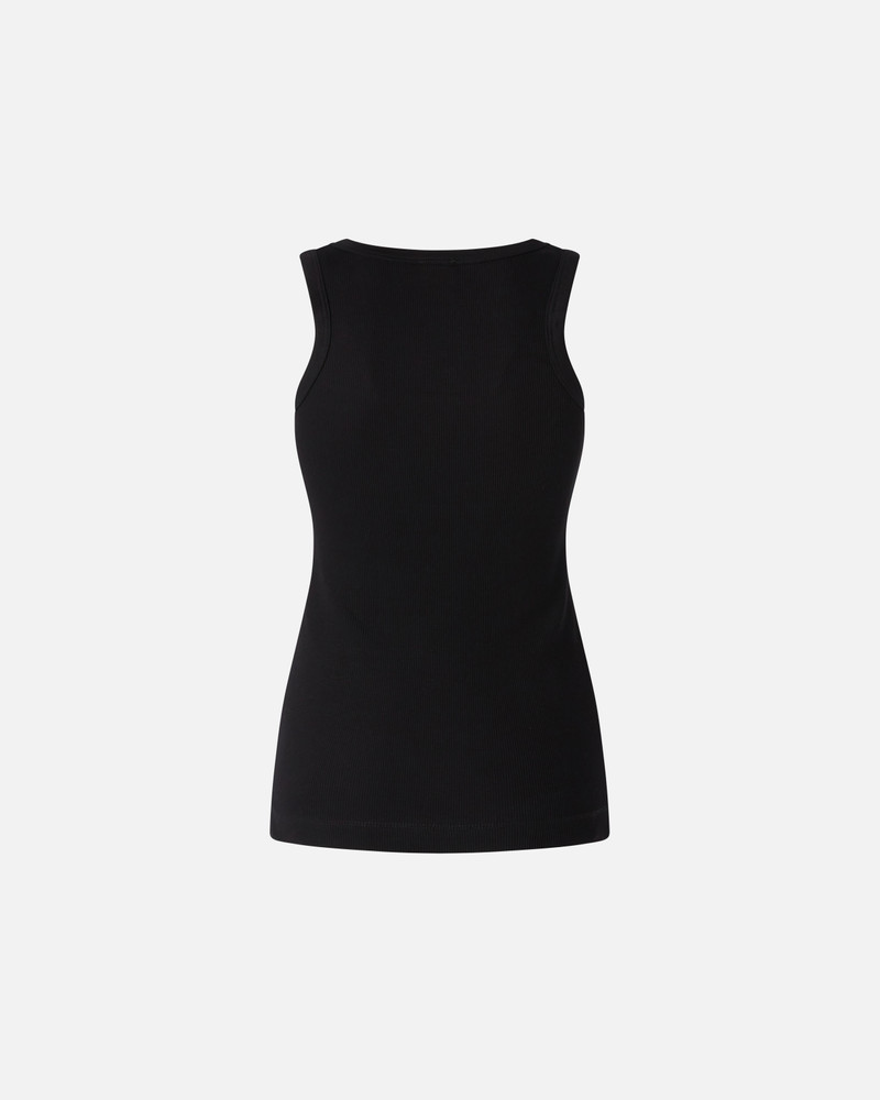 PINKO RIBBED TANK TOP WITH BIRD LOGO outlook