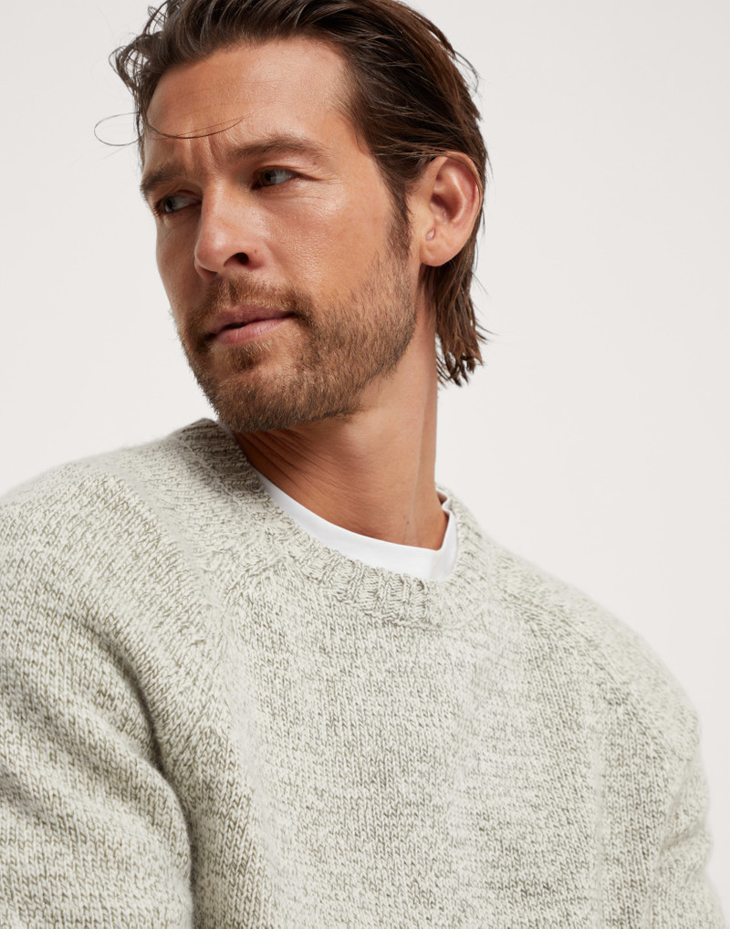 Mouliné cashmere sweater with raglan sleeves 3