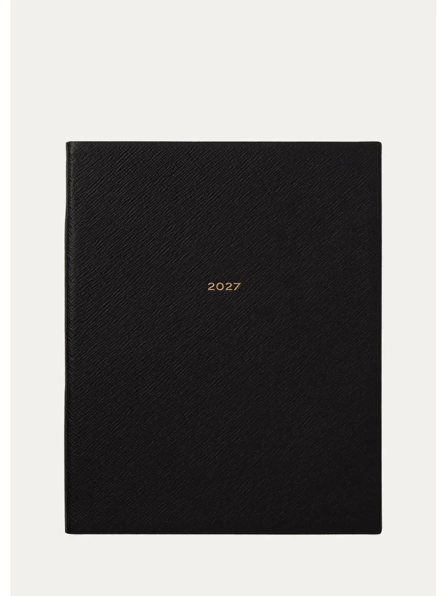 Portobello 2027 Weekly Vertical Journal in Panama Leather - 1